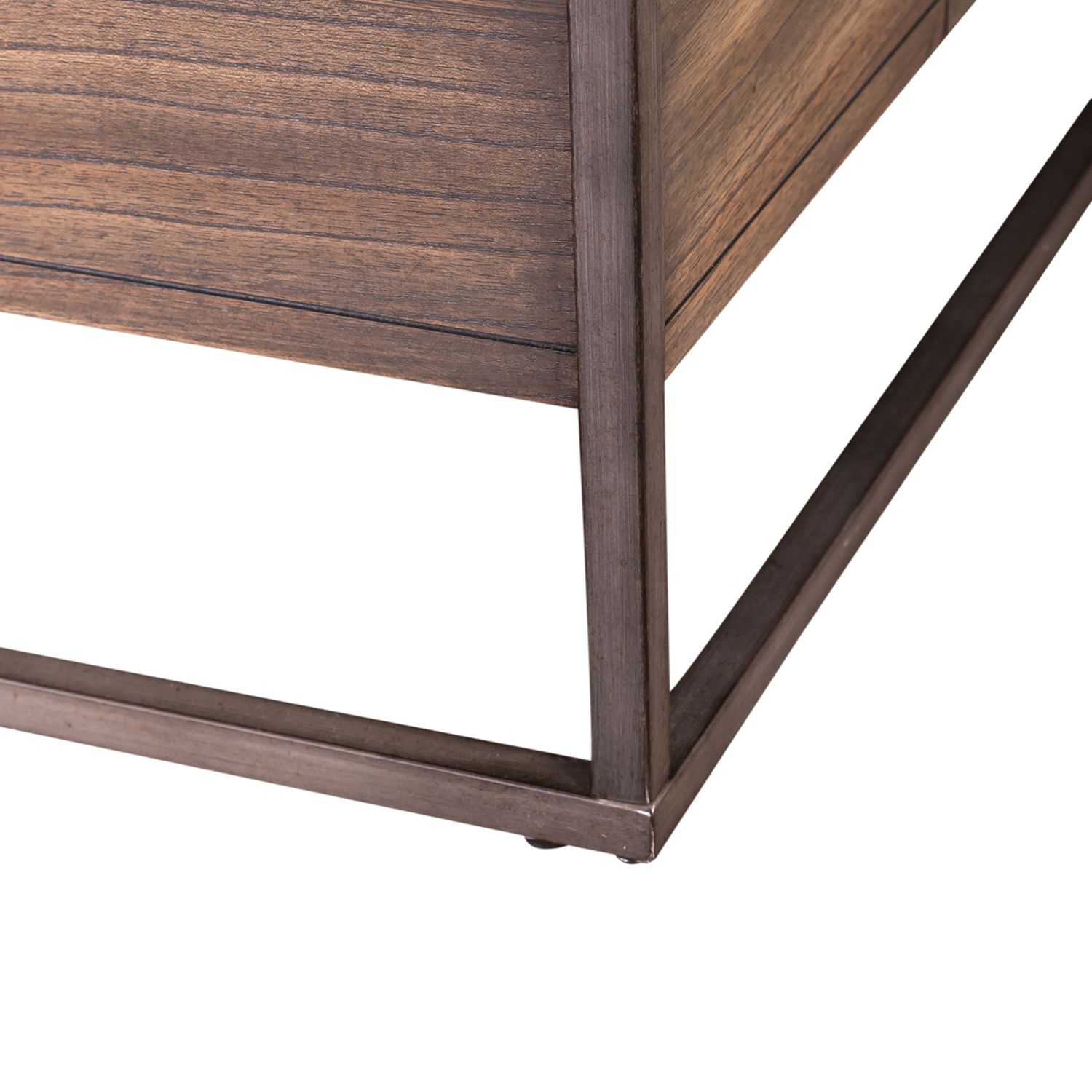 Jamestown Rectangular Glass/Metal/Wood 1-Drawer Cocktail Table