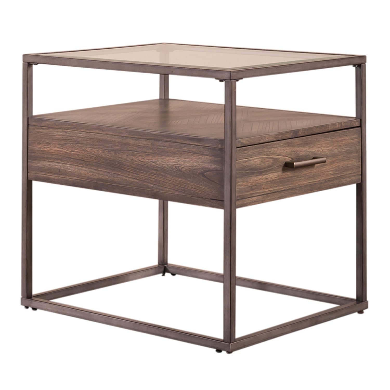 Jamestown 3-Piece Glass & Wood Cocktail Table Set