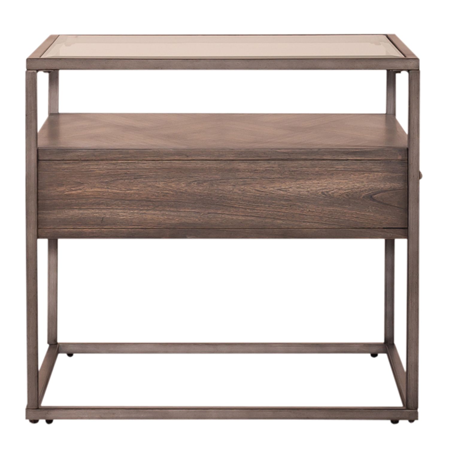 Jamestown 3-Piece Glass & Wood Cocktail Table Set