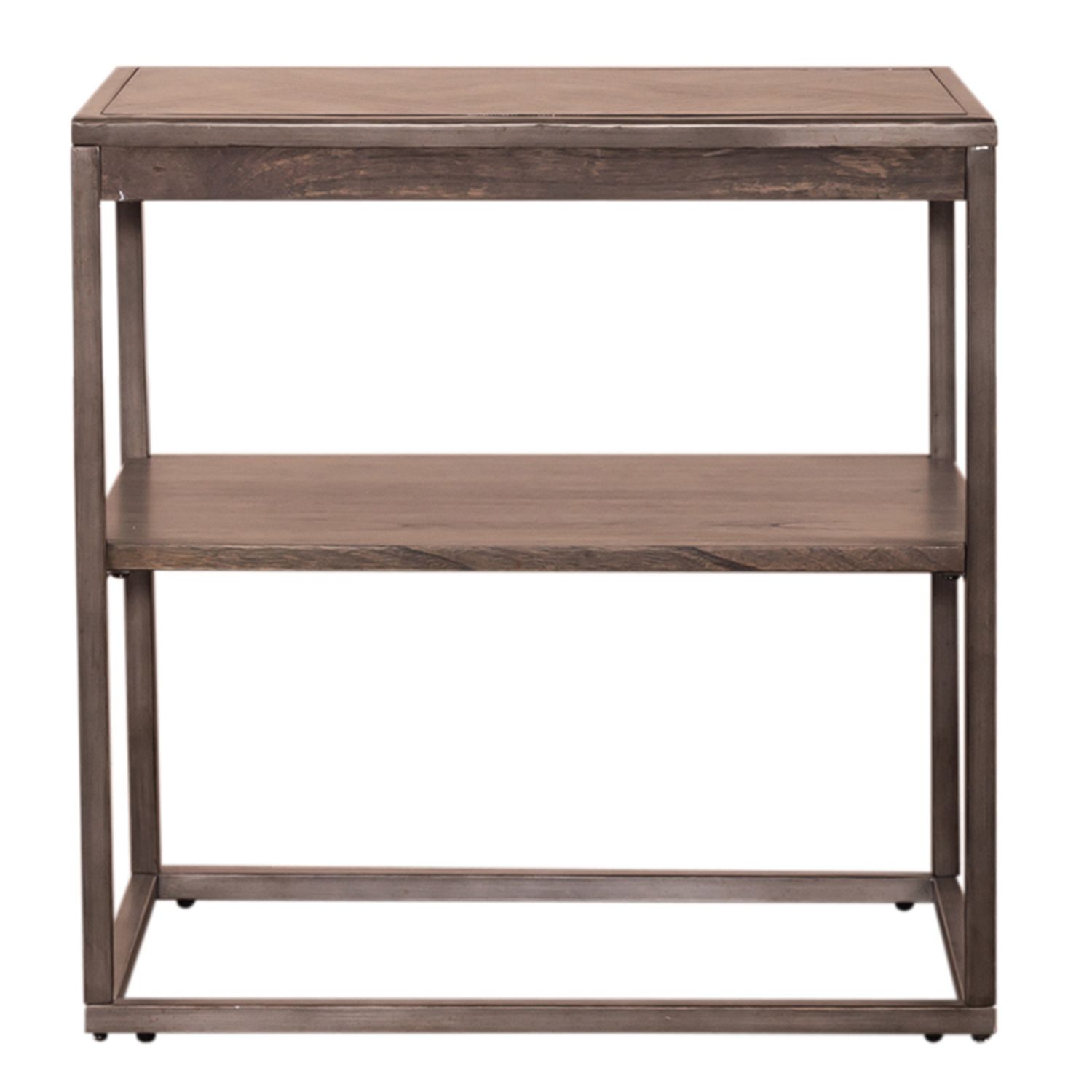 Jamestown Rectangular Metal/Wood Chairside Table w/Tray