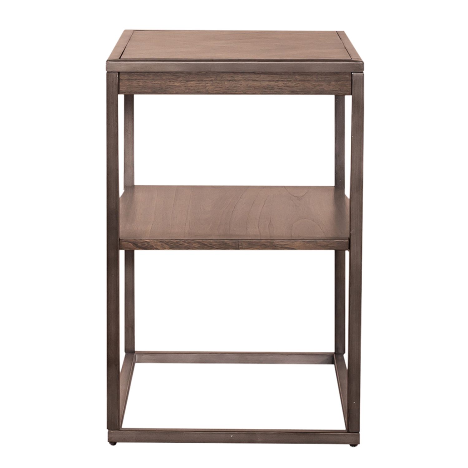 Jamestown Rectangular Metal/Wood Chairside Table w/Tray