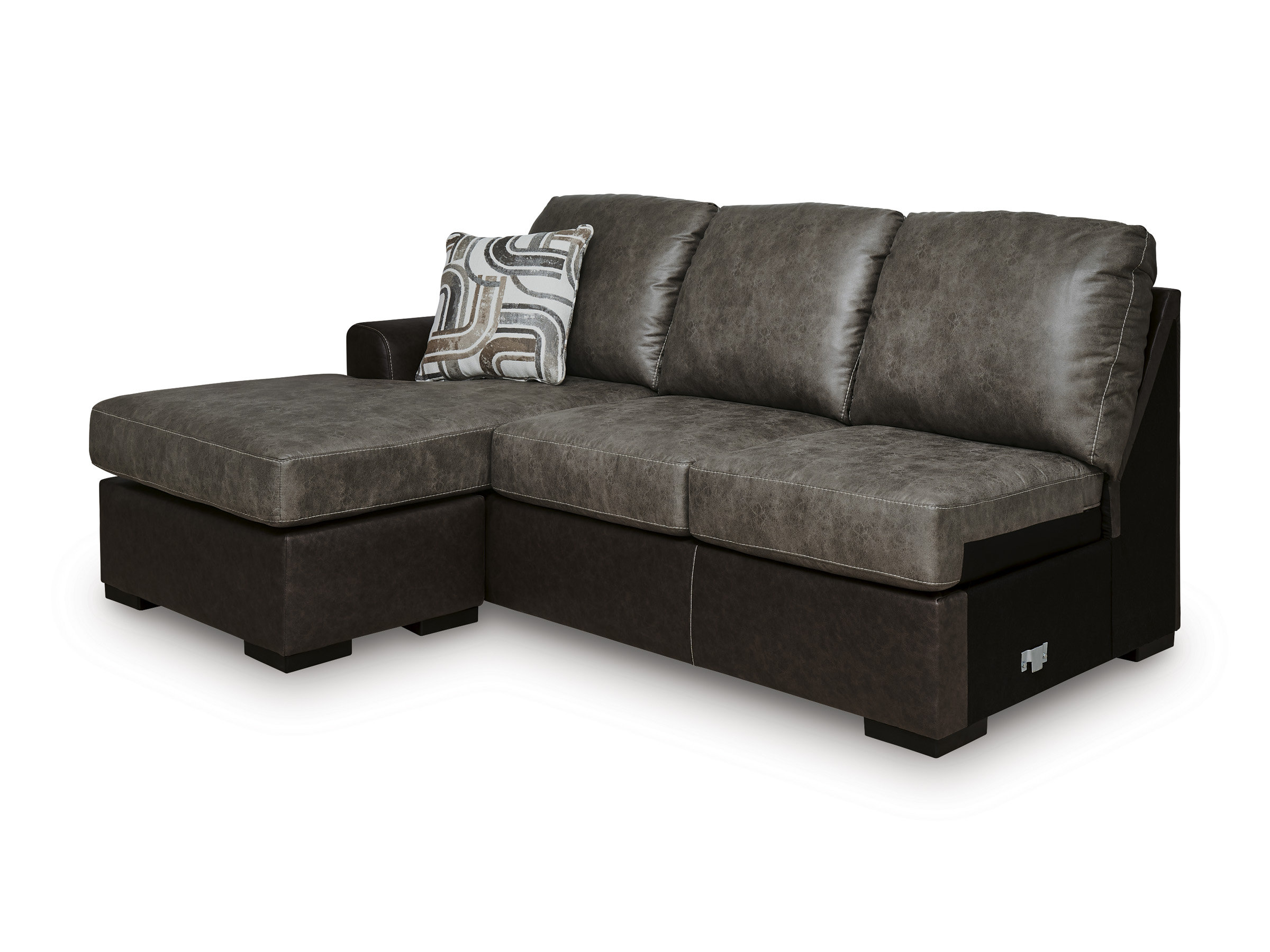 Castille Way U-Shaped Faux Leather 2-Piece Sectional with RAF Corner Chaise
