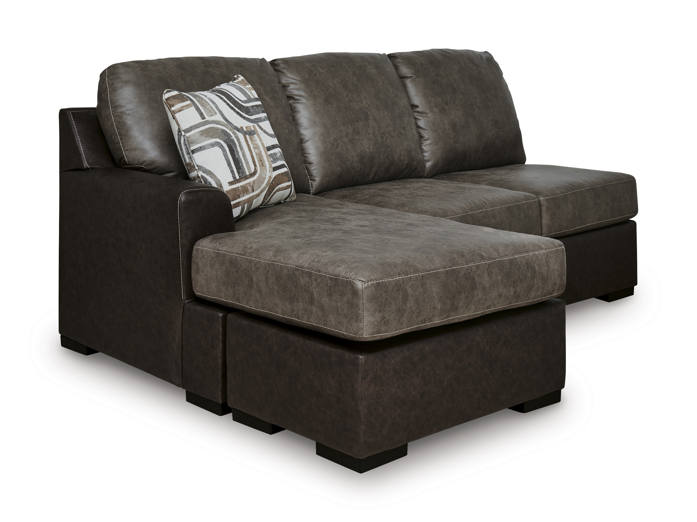 Castille Way U-Shaped Faux Leather 2-Piece Sectional with RAF Corner Chaise
