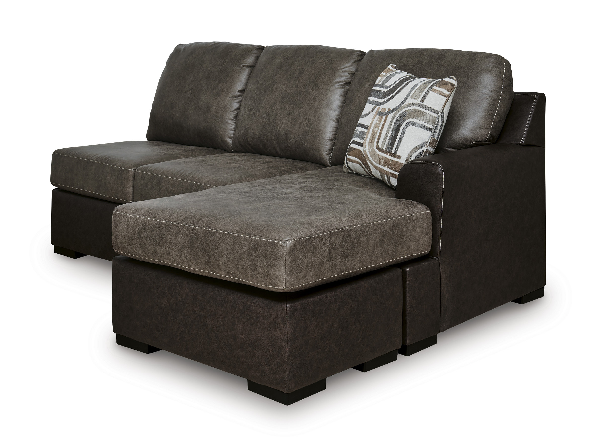 Castille Way U-Shaped Faux Leather 2-Piece Sectional with LAF Corner Chaise