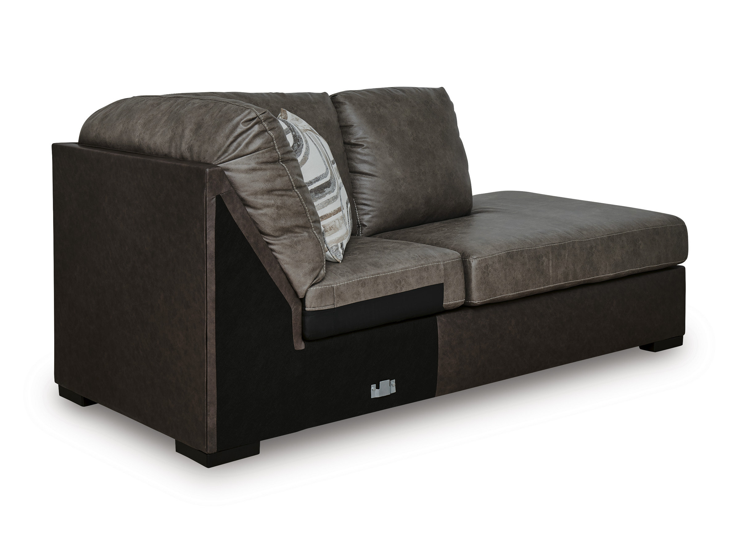 Castille Way U-Shaped Faux Leather 2-Piece Sleeper Sectional with RAF Corner Chaise