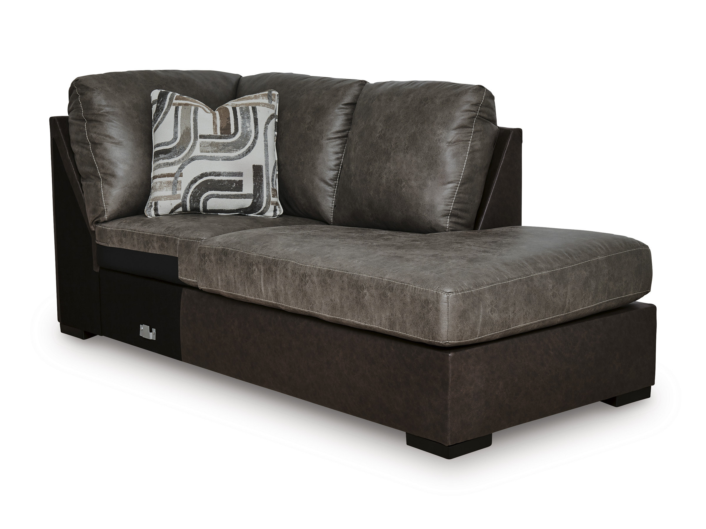 Castille Way U-Shaped Faux Leather 2-Piece Sectional with RAF Corner Chaise