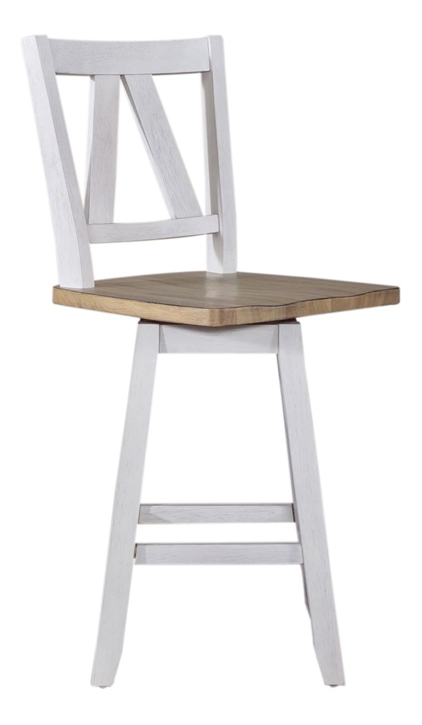 Lindsey Farm Wood Swivel Counter Height Chair
