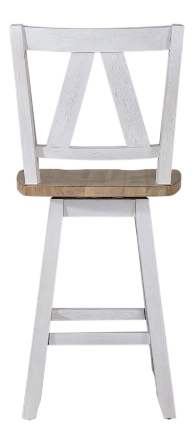 Lindsey Farm Wood Swivel Counter Height Chair