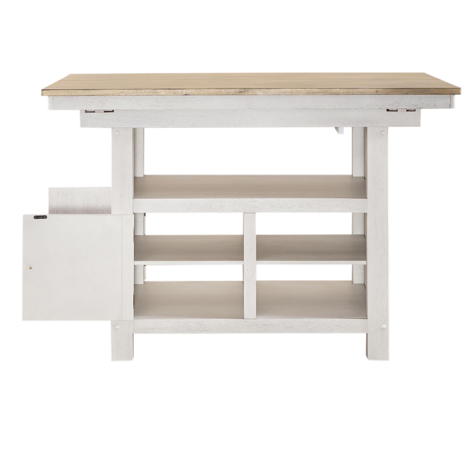 Lindsey Farm Rectangular Wood/MDF Extendable 1-Door Kitchen Island