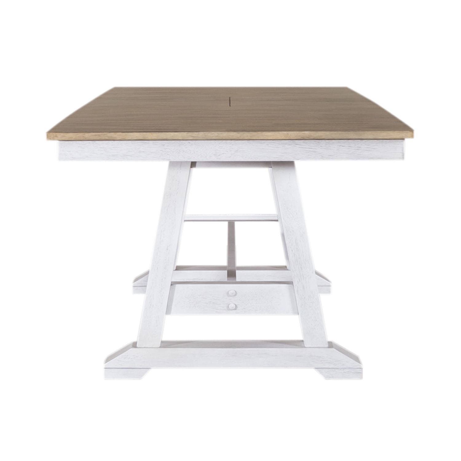 Lindsey Farm Rectangular Wood Extendable Trestle Dining Table