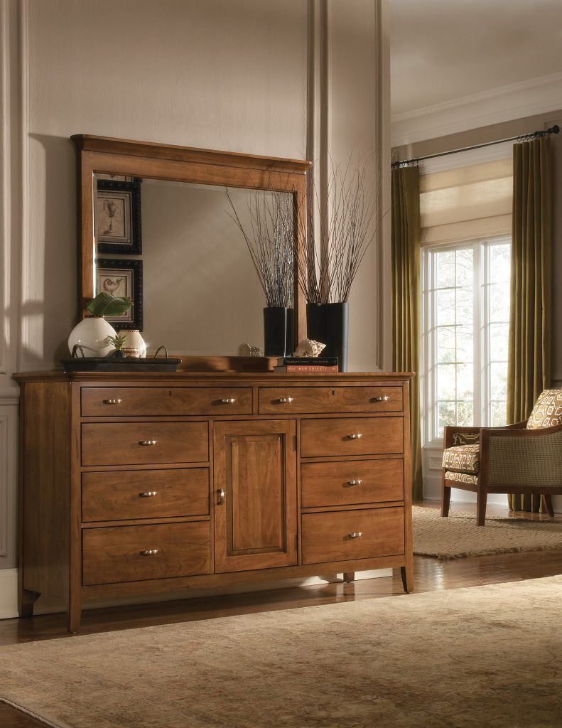 Cherry Park Rectangular Wood Portrait Mirror