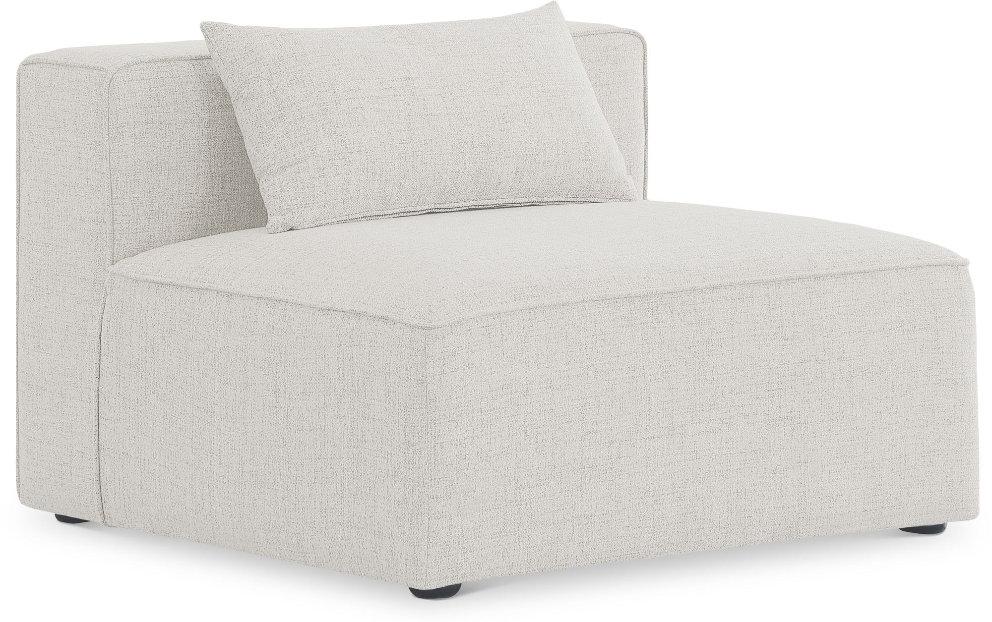 Cube Linen Fabric Armless Chair