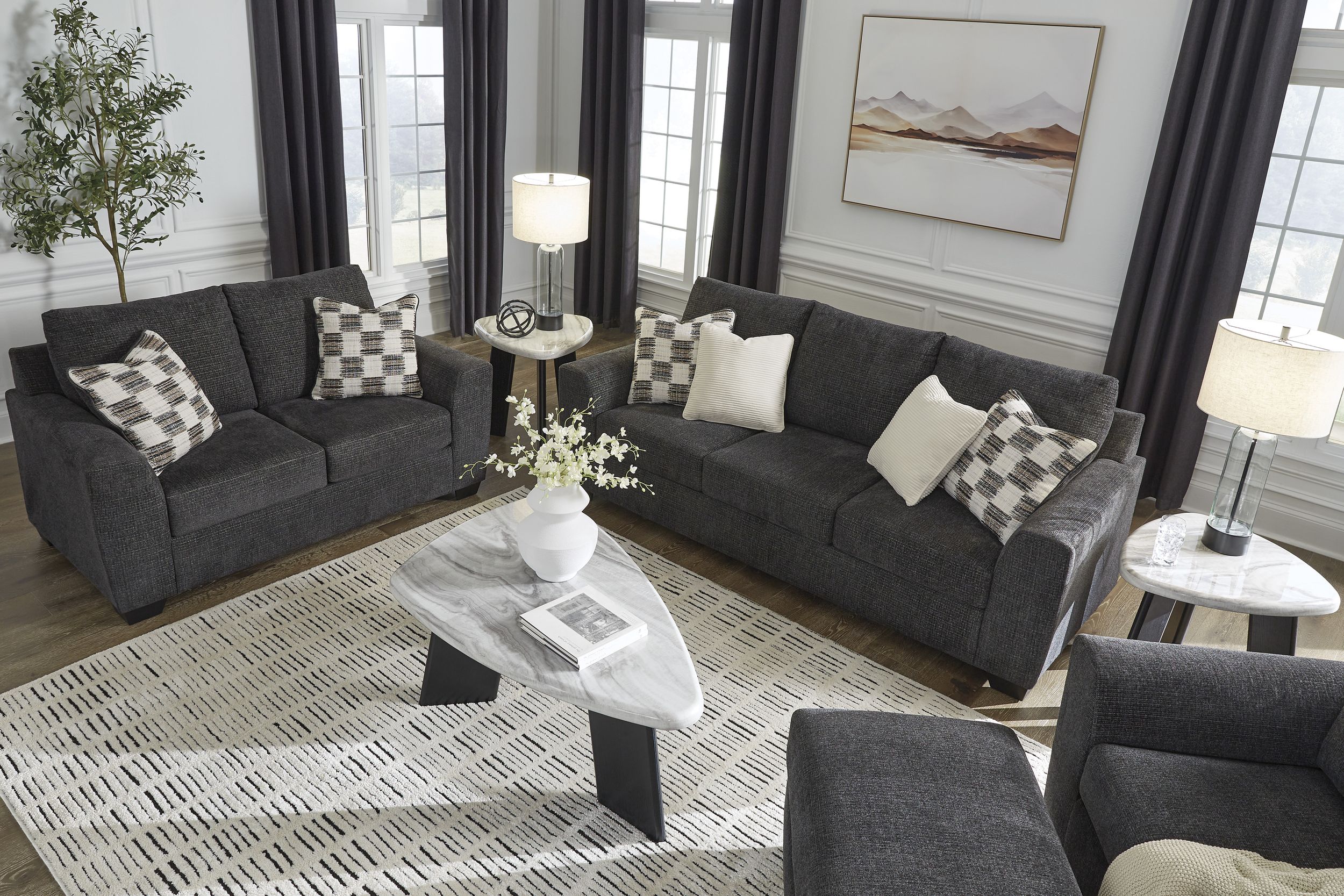 Loreo Polyester Living Room Set