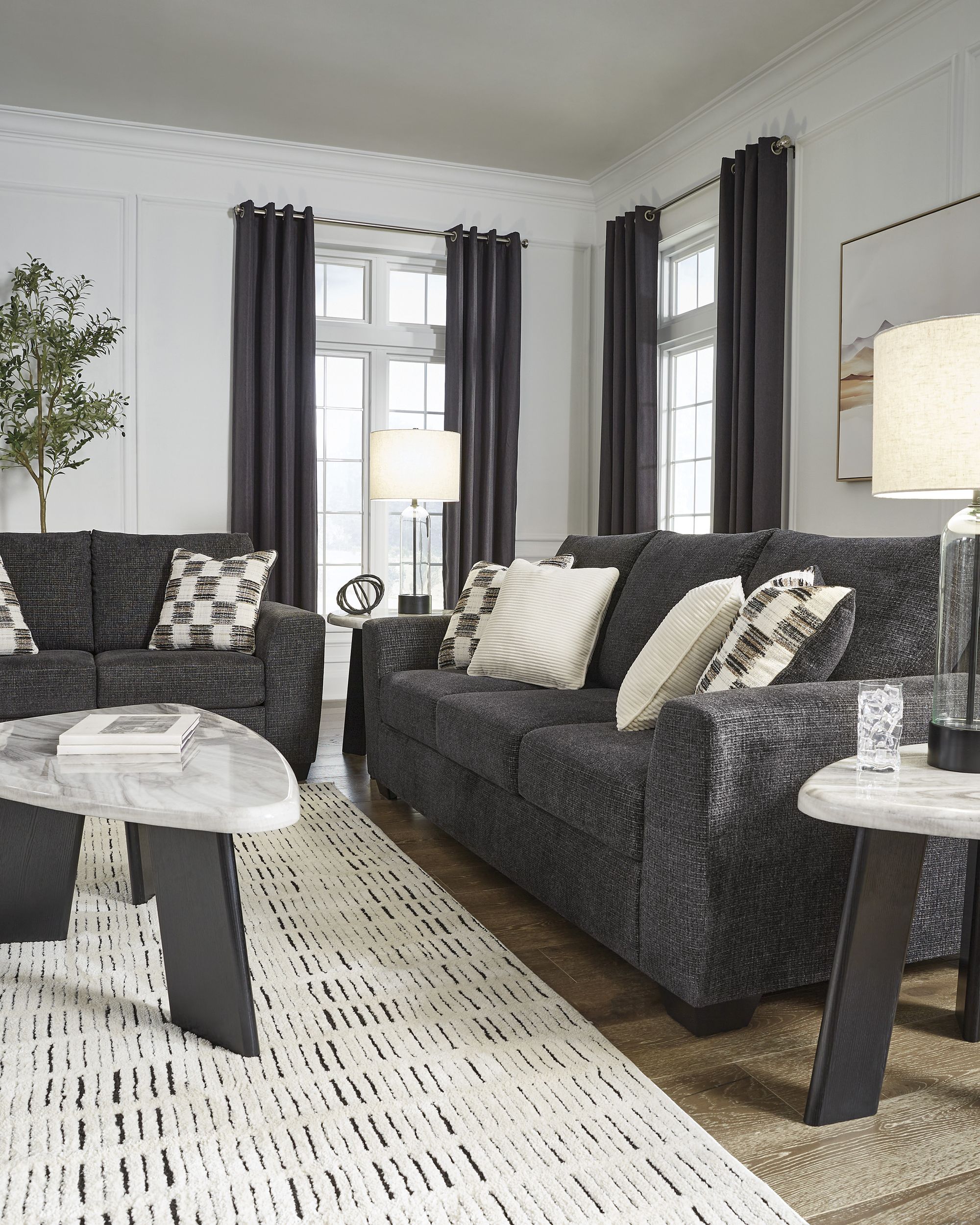 Loreo Polyester Living Room Set