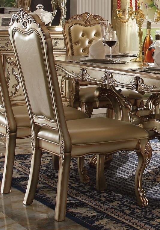 Dresden Wood/PU/Fabric Dining Set by ACME