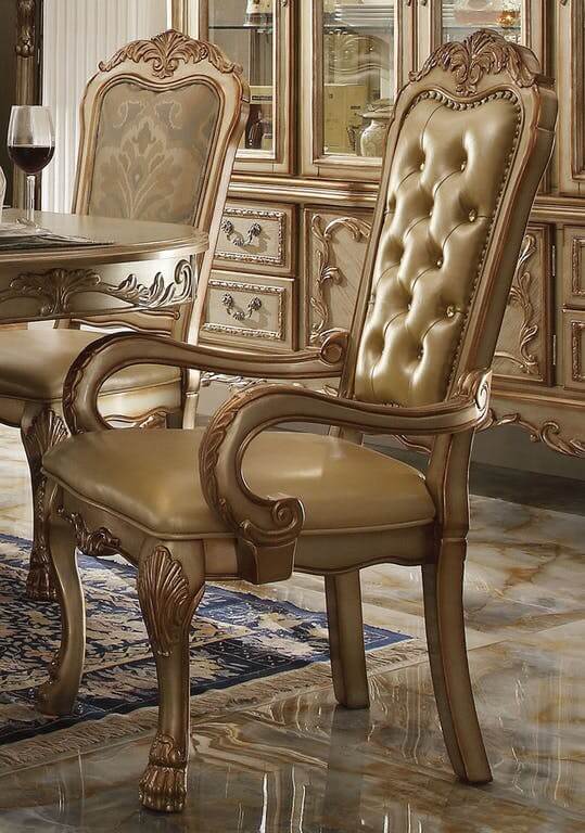 Dresden Wood/PU/Fabric Dining Set by ACME