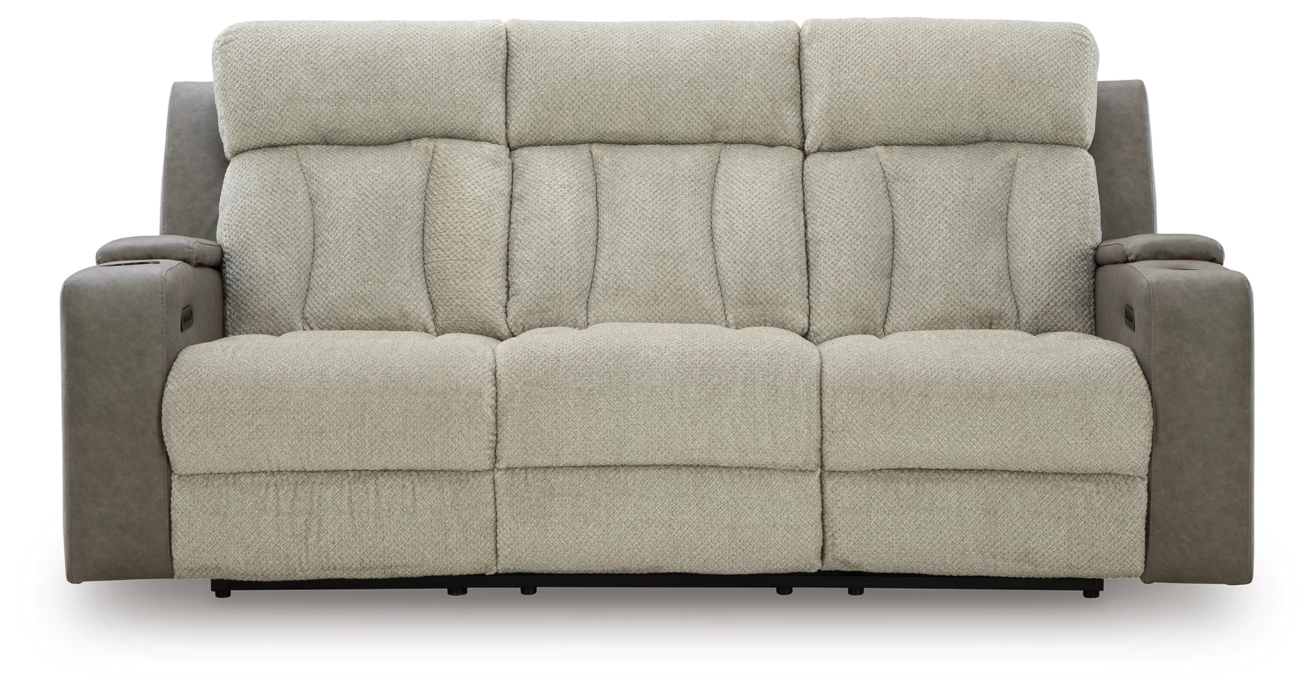 WhipLash Faux Leather Power Reclining Sofa w/Adjustable Headrests