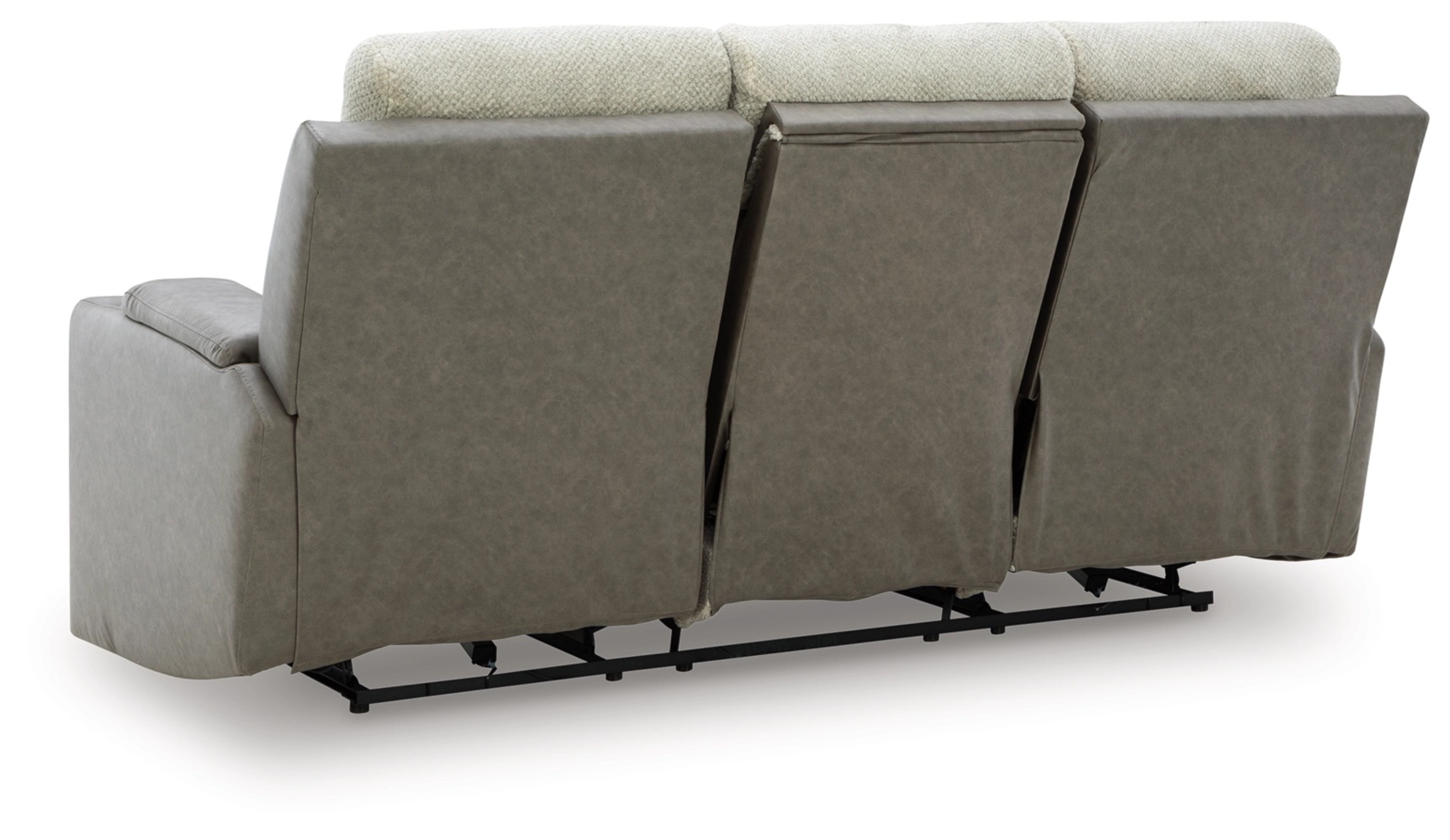 WhipLash Faux Leather Power Reclining Sofa w/Adjustable Headrests