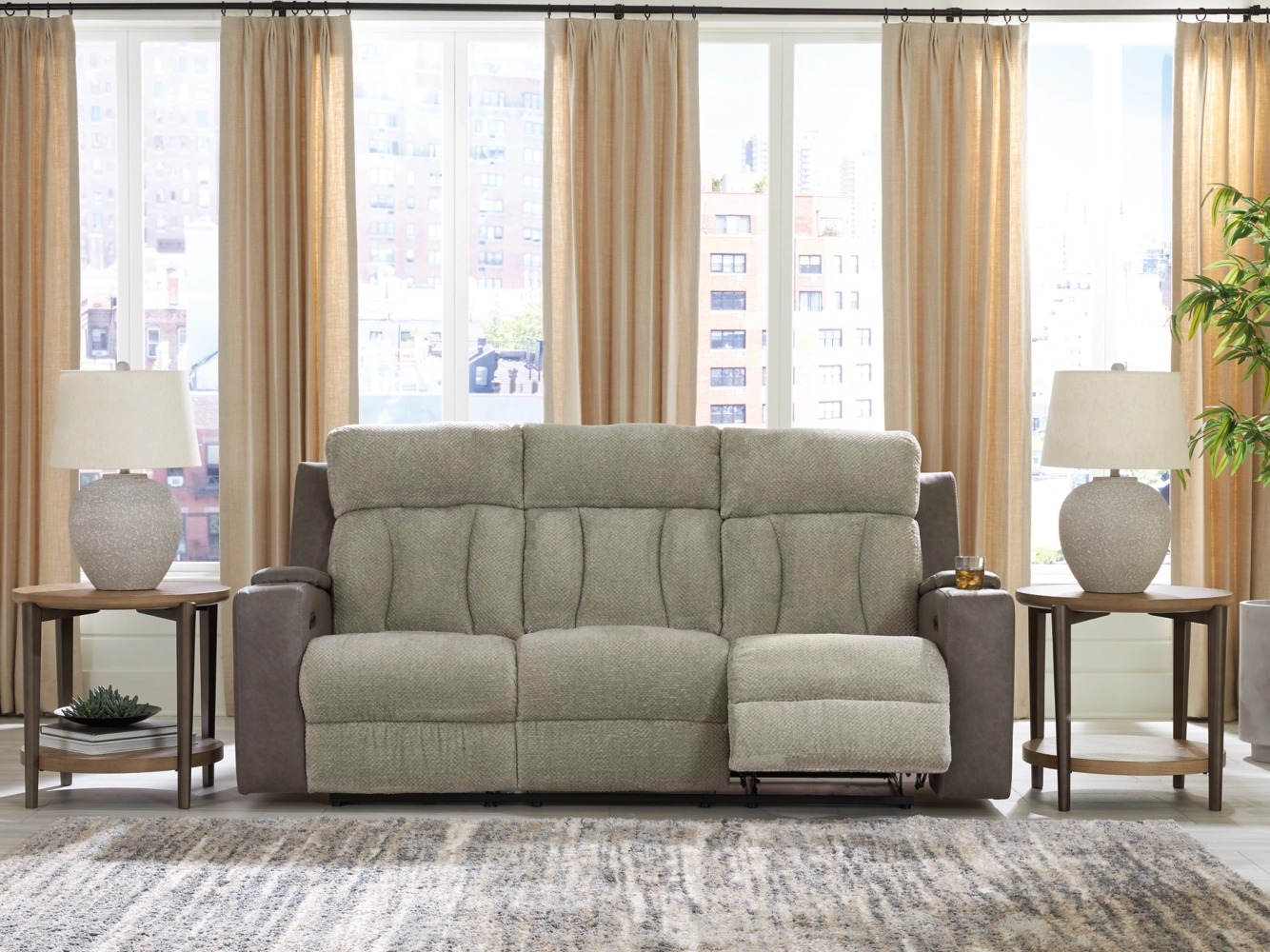 WhipLash Faux Leather Power Reclining Living Room Set