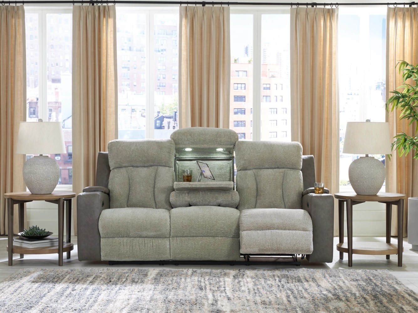 WhipLash Faux Leather Power Reclining Living Room Set
