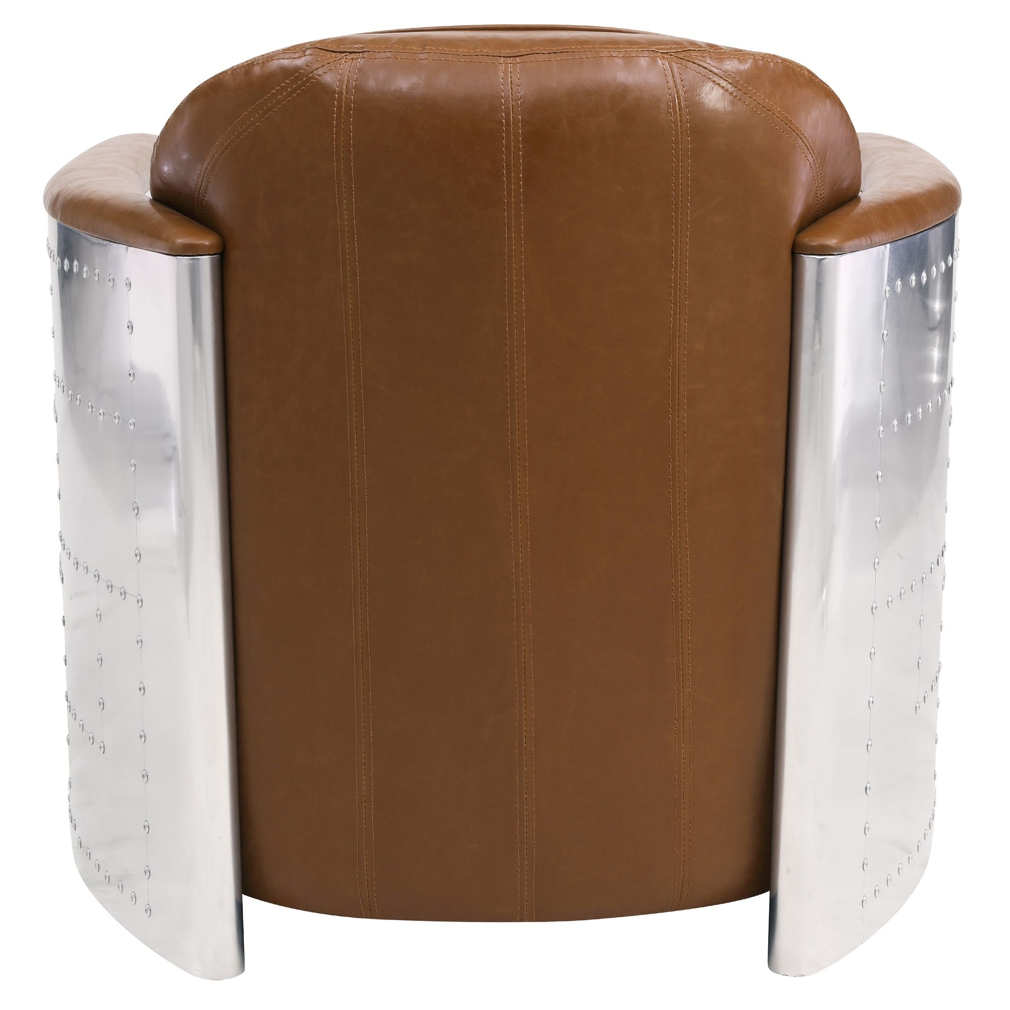 Easton PU Accent Chair, Aluminium Frame