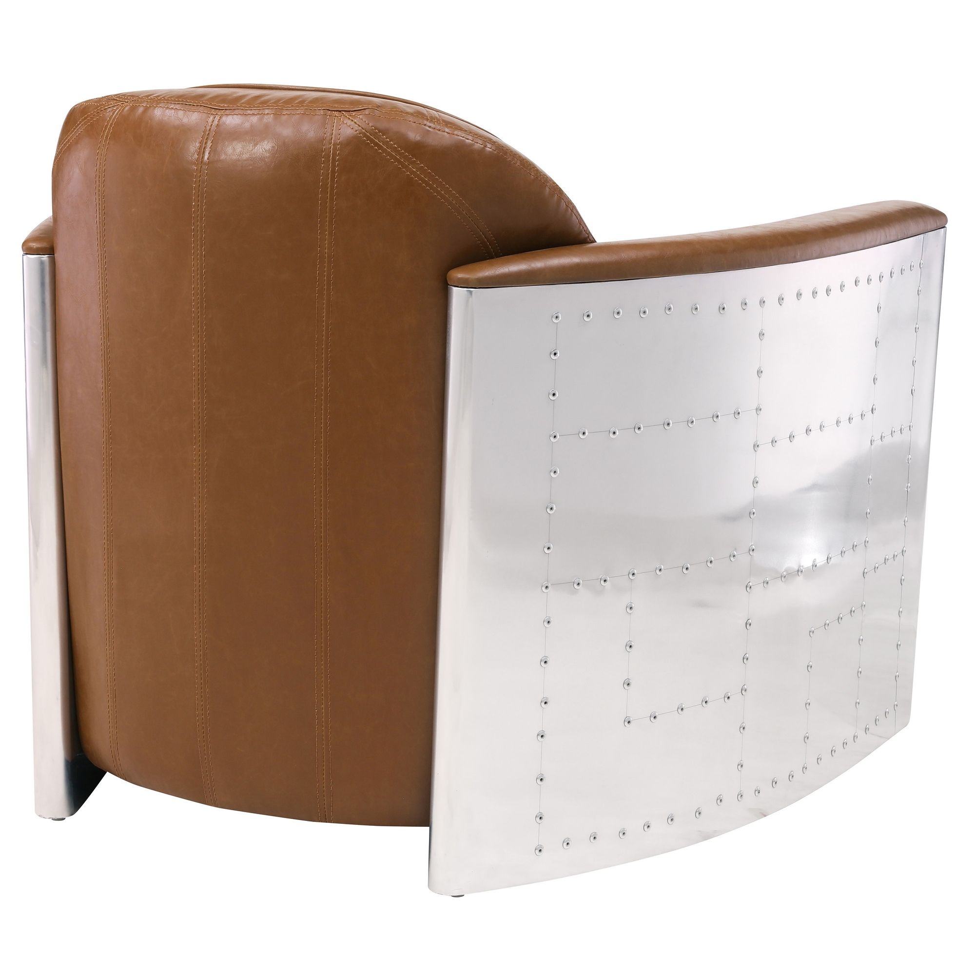 Easton PU Accent Chair, Aluminium Frame