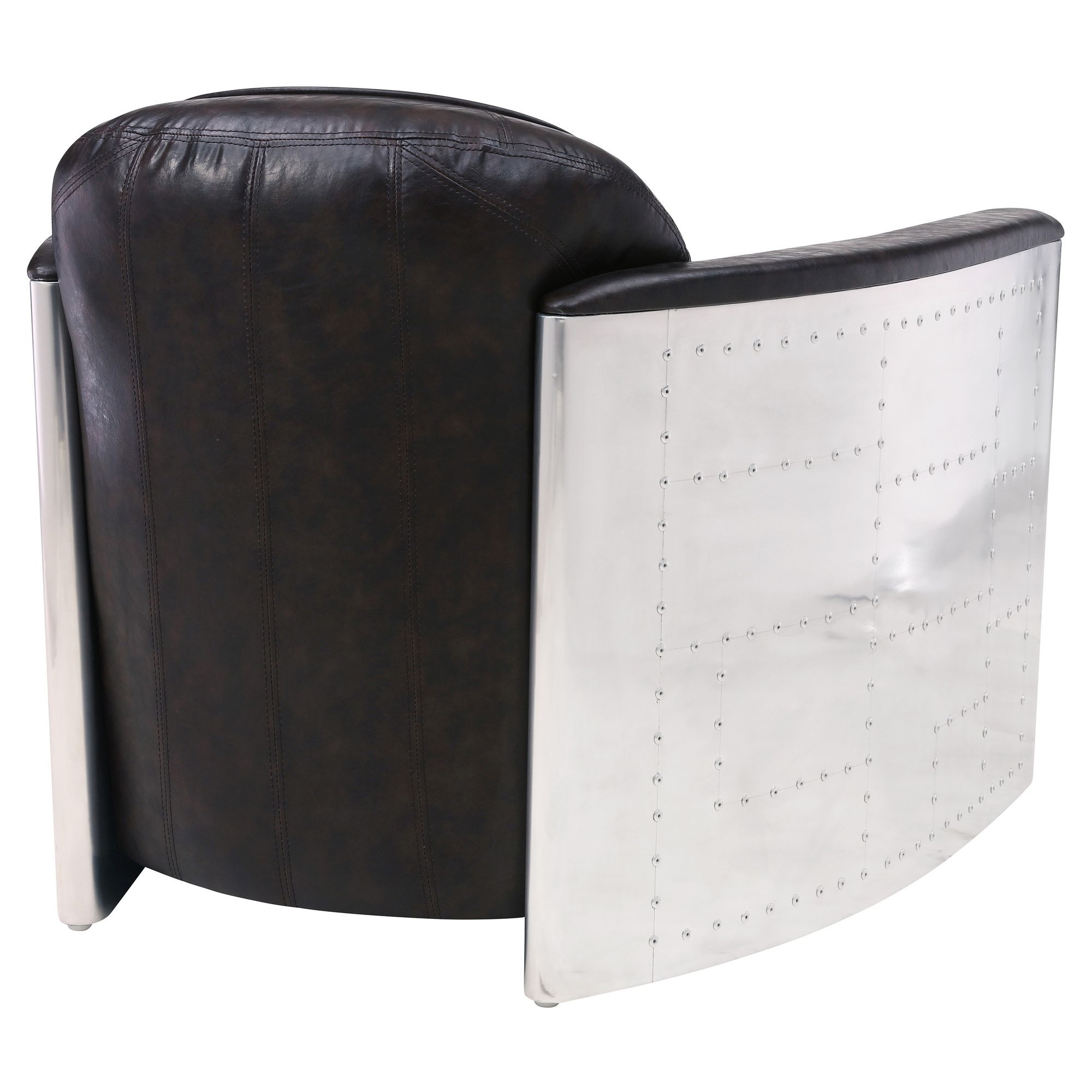 Easton PU Accent Chair, Aluminium Frame