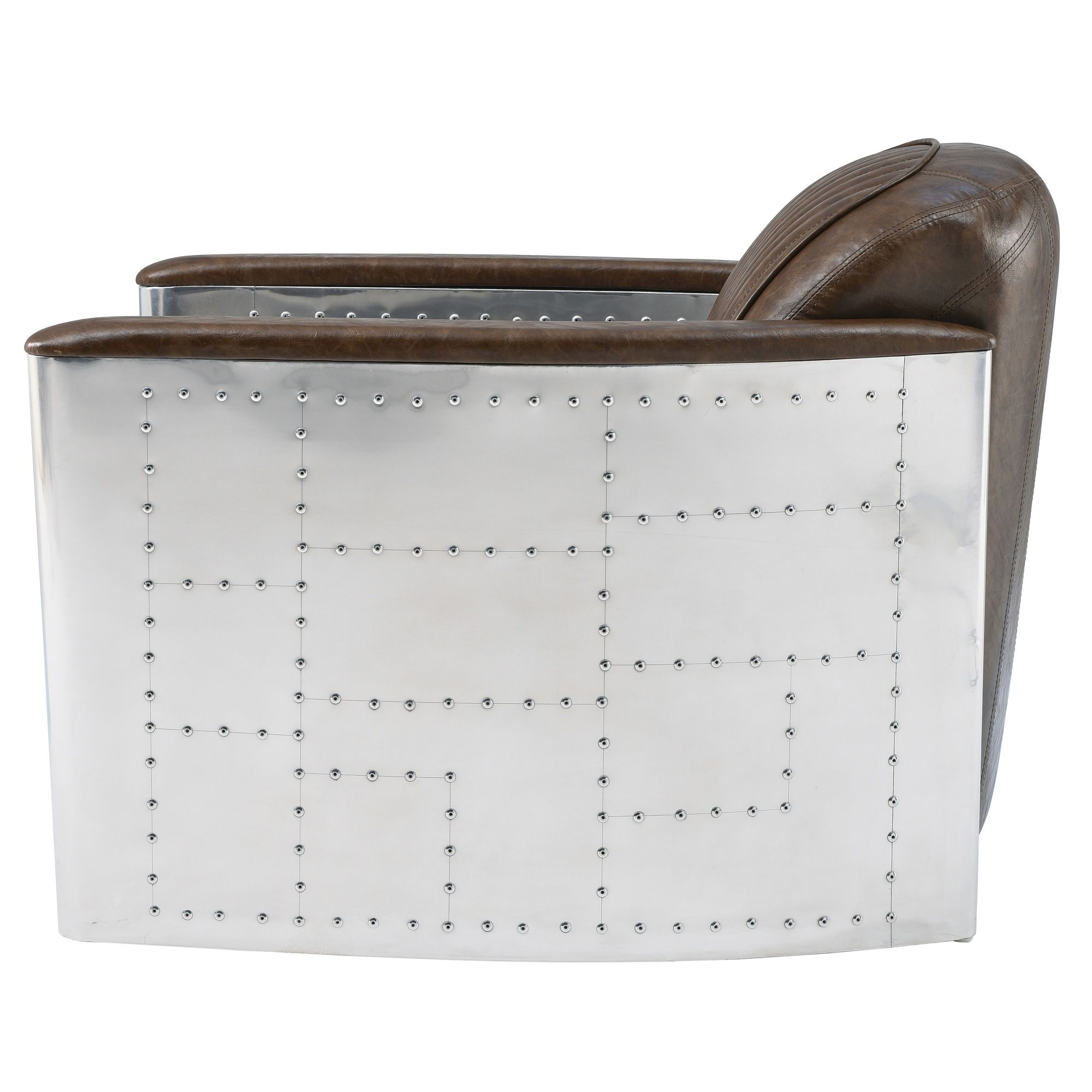 Easton PU Accent Chair, Aluminium Frame