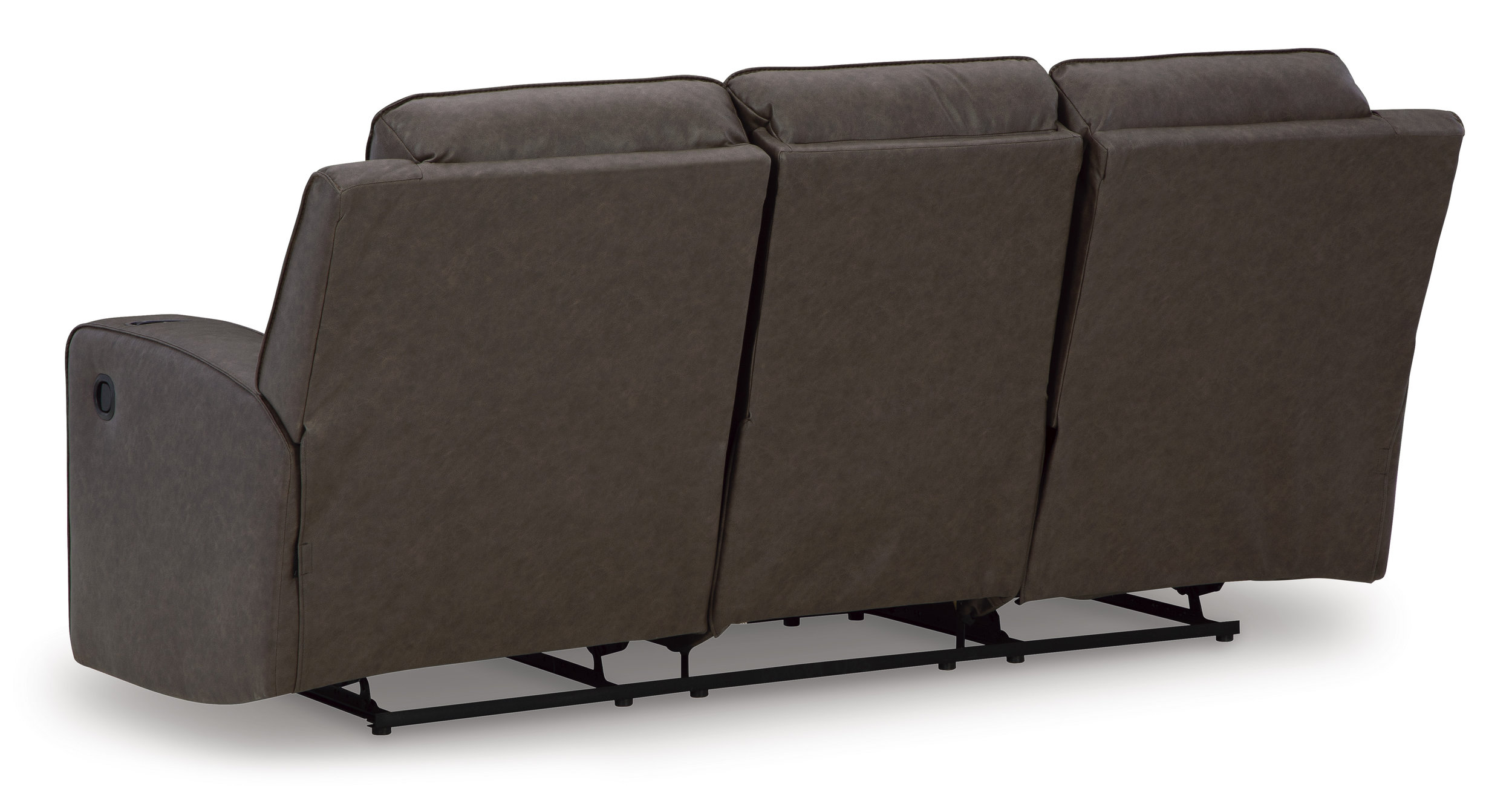 Lavenhorne Faux Leather Reclining Sofa w/Drop Down Table