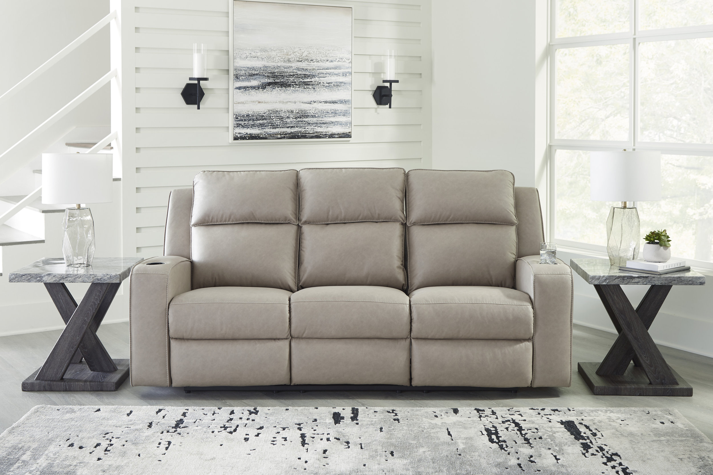 Lavenhorne Faux Leather Reclining Living Room Set