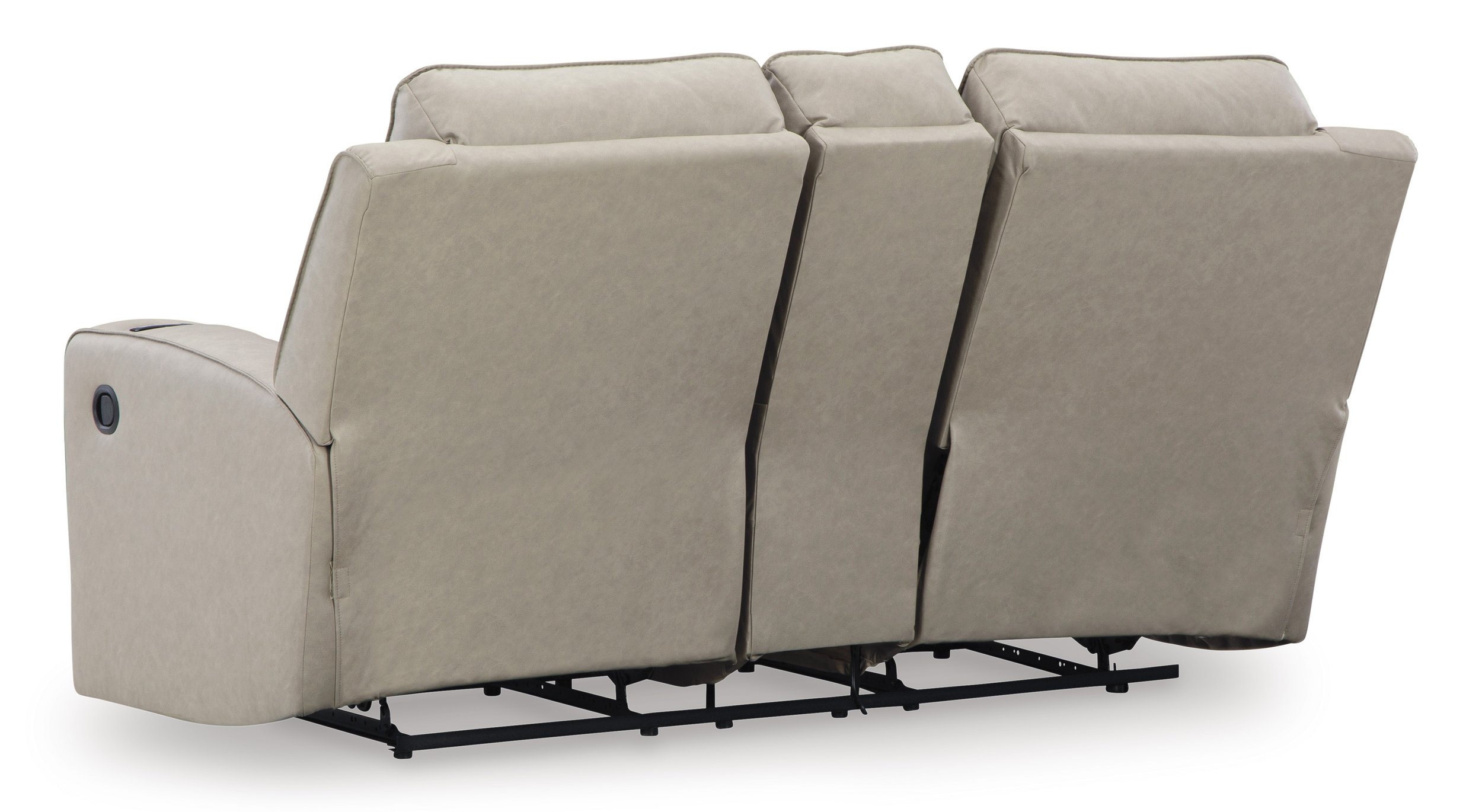 Lavenhorne Faux Leather Reclining Loveseat w/Console