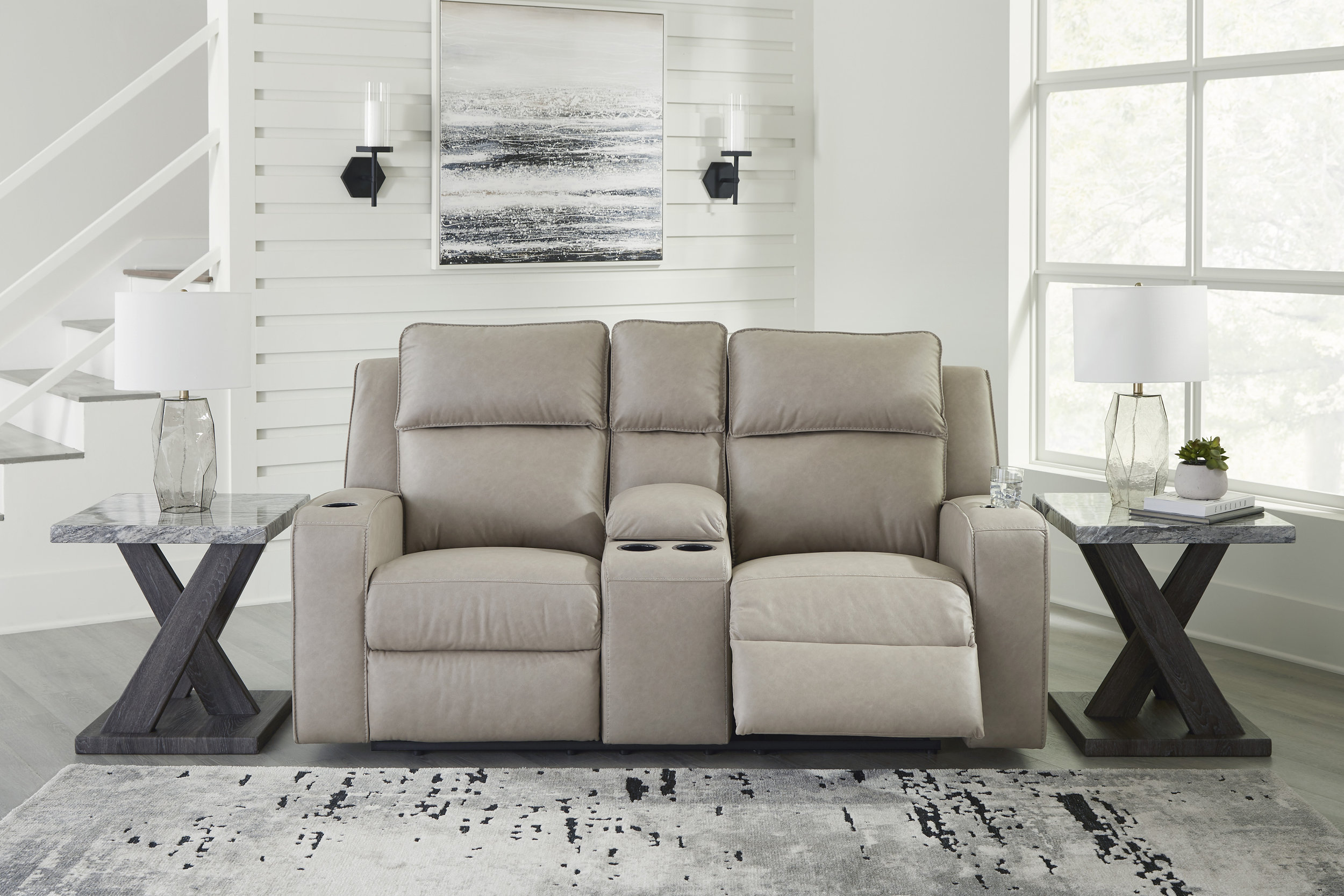 Lavenhorne Faux Leather Reclining Living Room Set