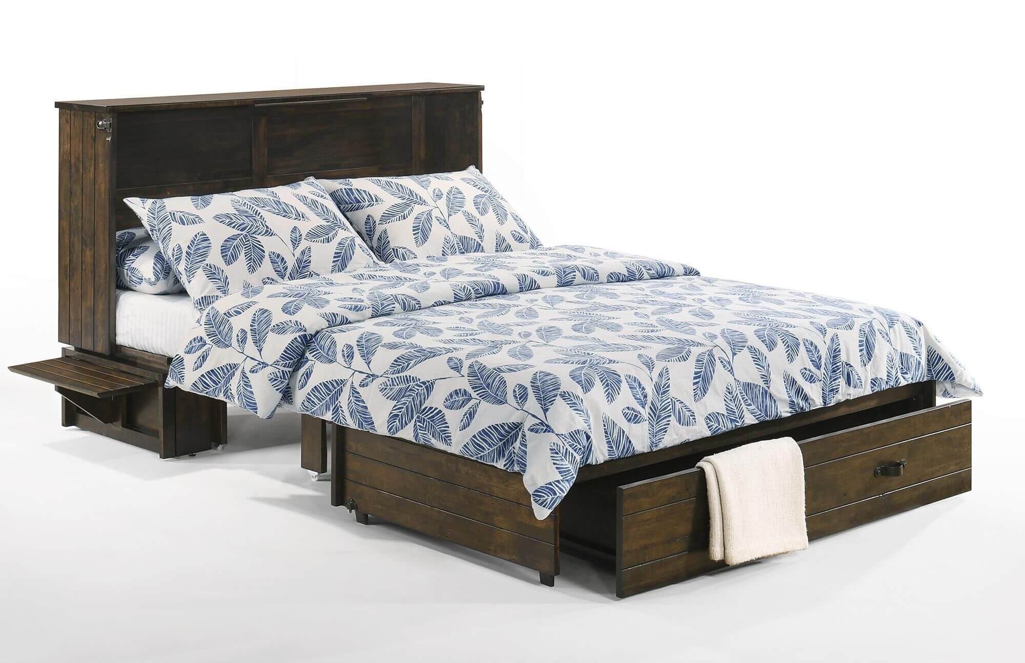 Ranchero Wood Murphy Cabinet Bed w/Mattress