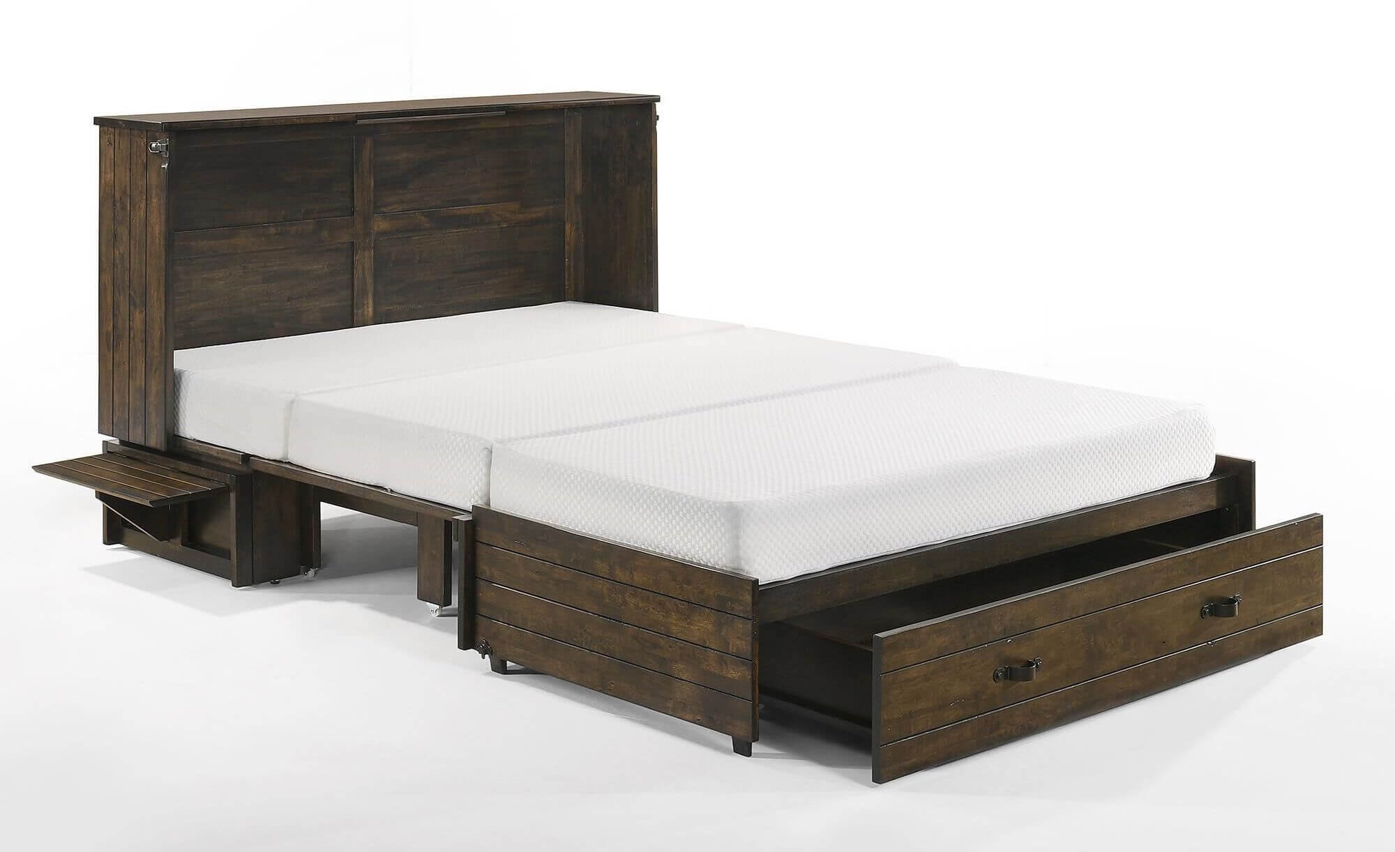 Ranchero Wood Murphy Cabinet Bed w/Mattress
