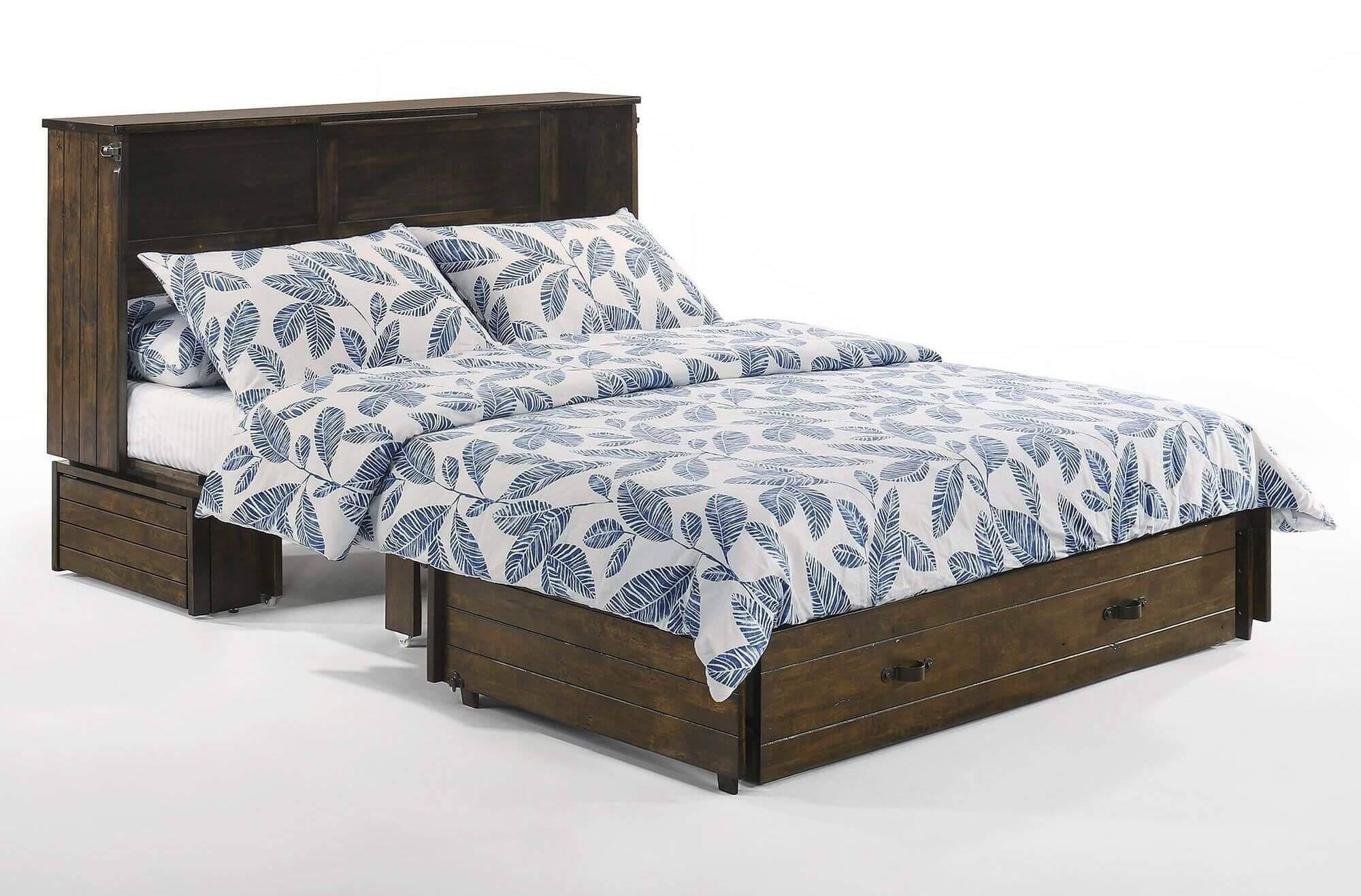 Ranchero Wood Murphy Cabinet Bed w/Mattress