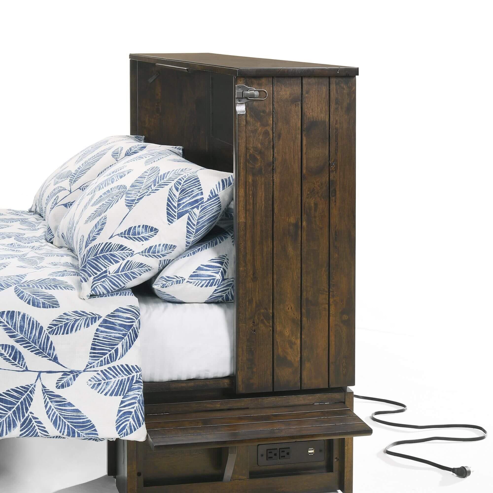 Ranchero Wood Murphy Cabinet Bed w/Mattress