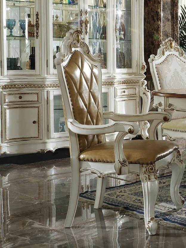 Picardy PU Dining Arm Chair by ACME