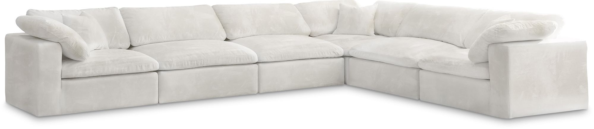 Cozy 158" 6-Piece Velvet Comfort Modular Sectional