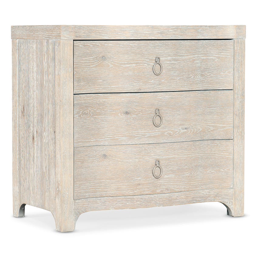 Serenity Antigua Oak Veneer 3-Drawer Nightstand with USB Charger