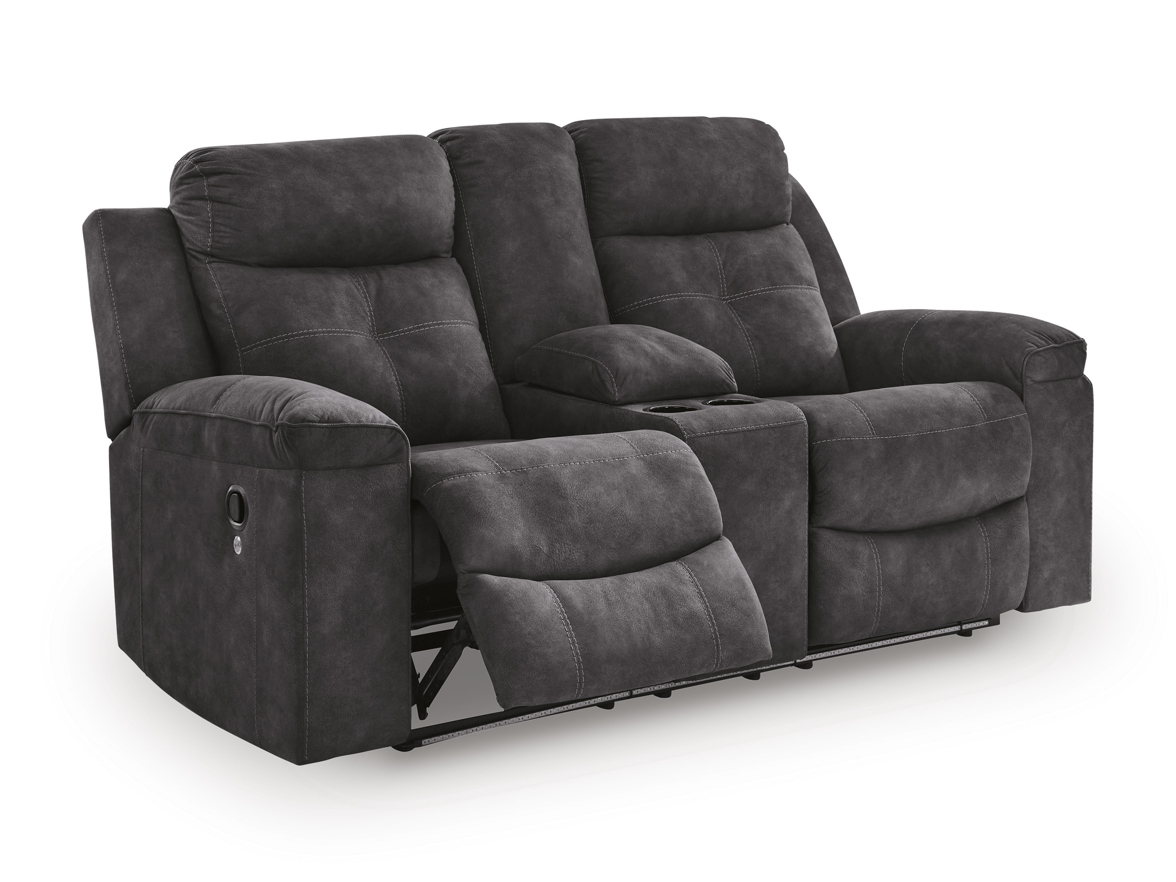 Brysonview Faux Leather Double Reclining Living Room Set with Console