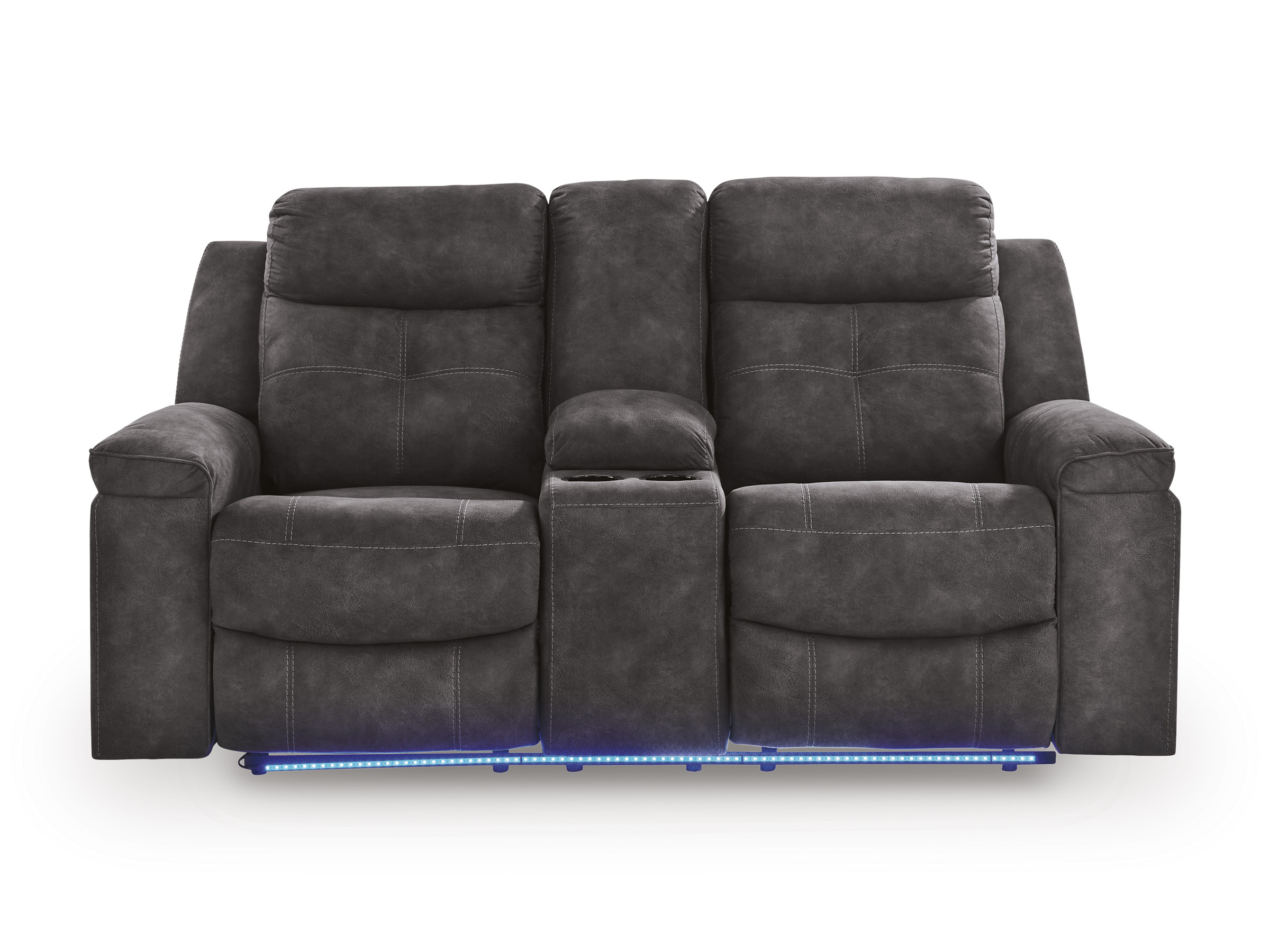 Brysonview Faux Leather Double Reclining Living Room Set with Console