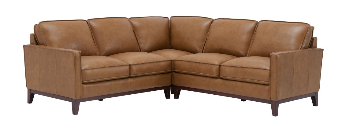 Harper Leather/Split L-Shape Corner Sectional Sofa