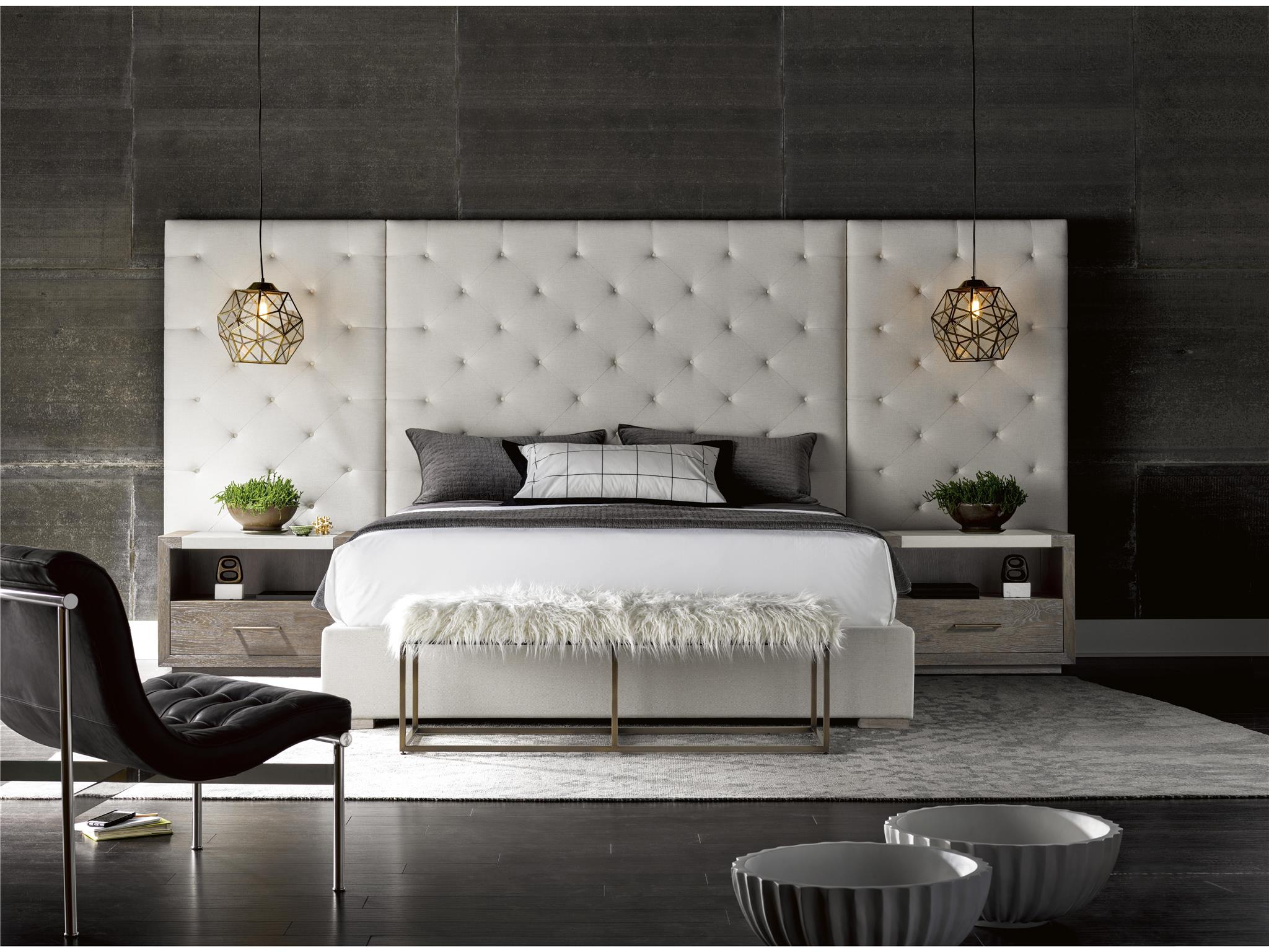 Brando Fabric Panel Bed w/2 Panels