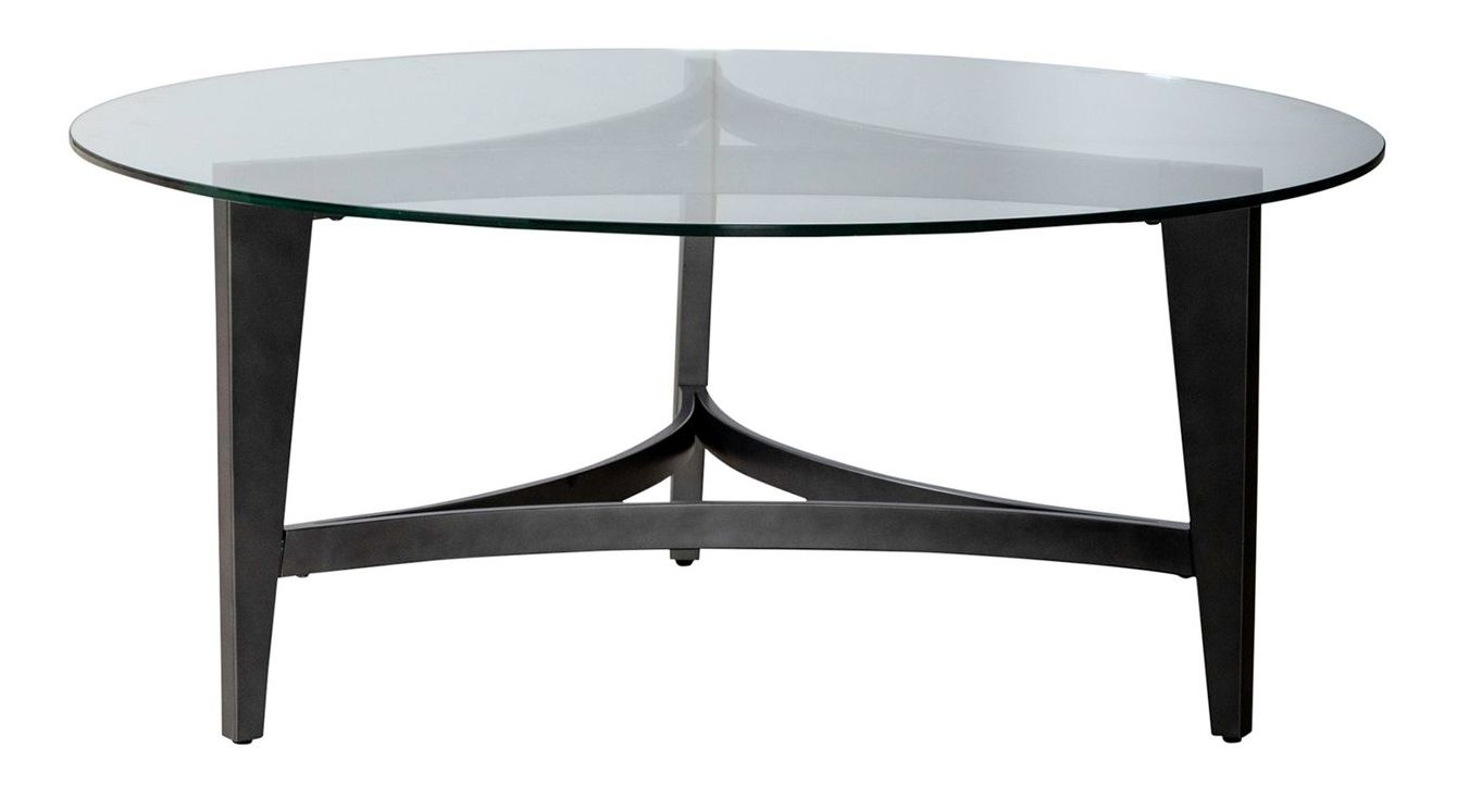 Capri 3-Piece Round Glass & Chrome Cocktail Table Set