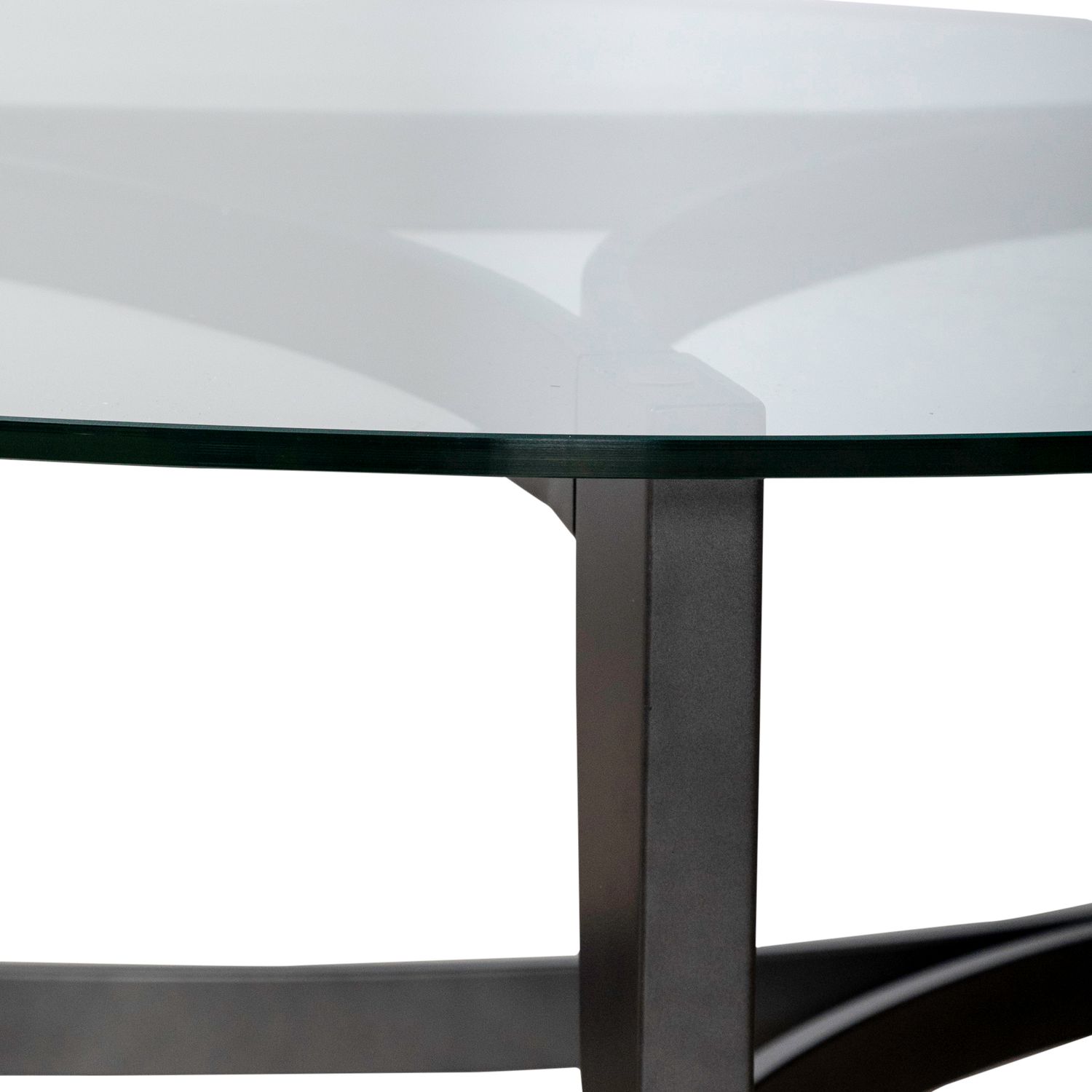 Capri Round Glass/Metal Cocktail Table