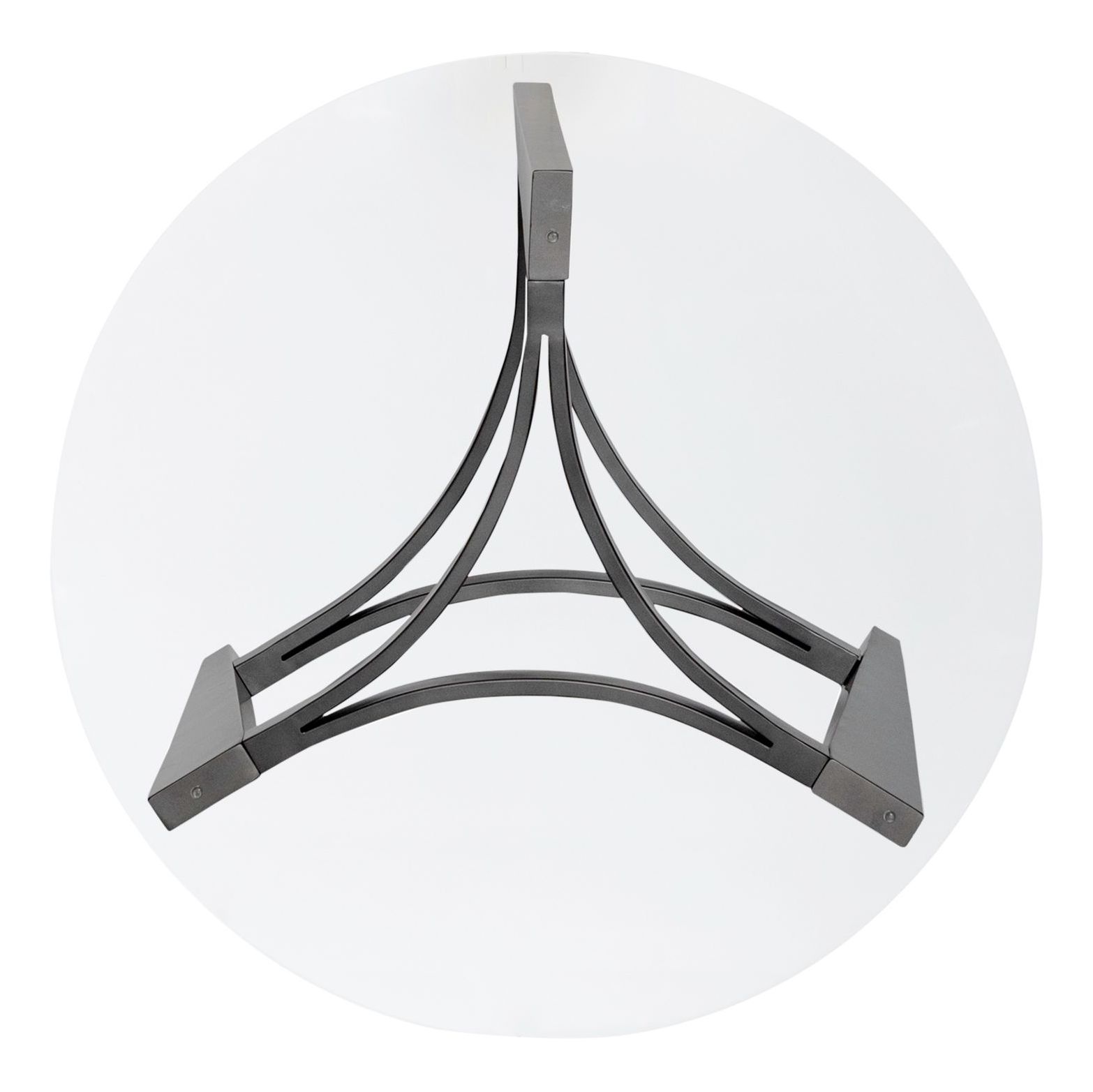 Capri Round Glass/Metal End Table