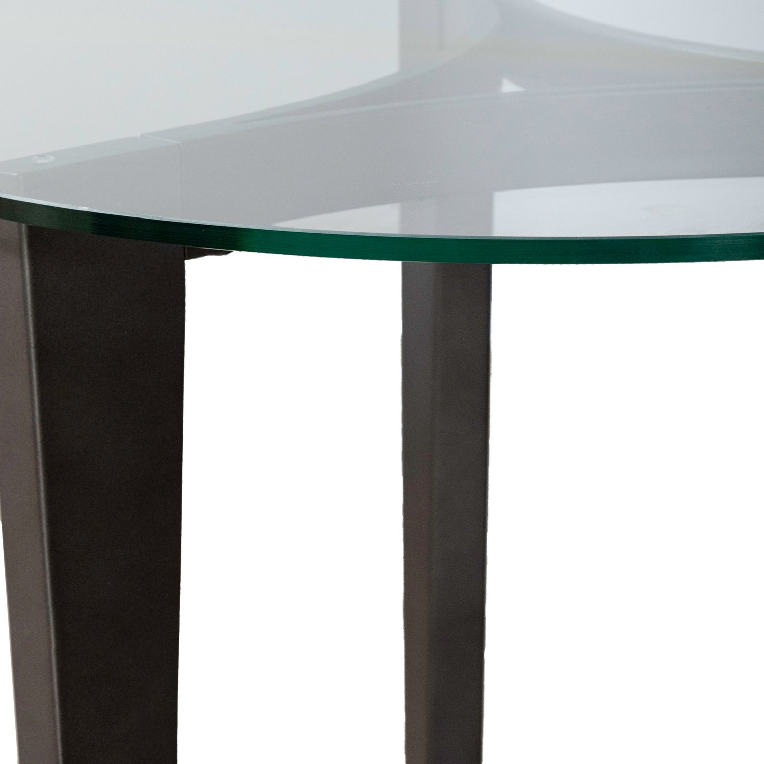 Capri Round Glass/Metal End Table