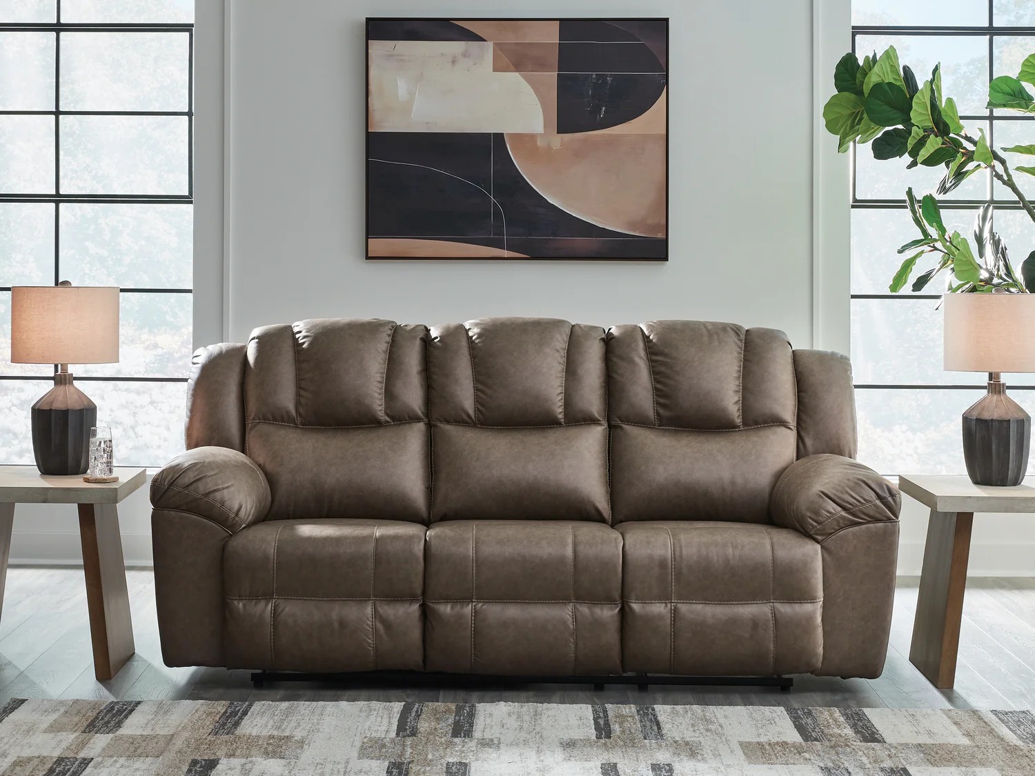 Lowilla Faux Leather Reclining Sofa