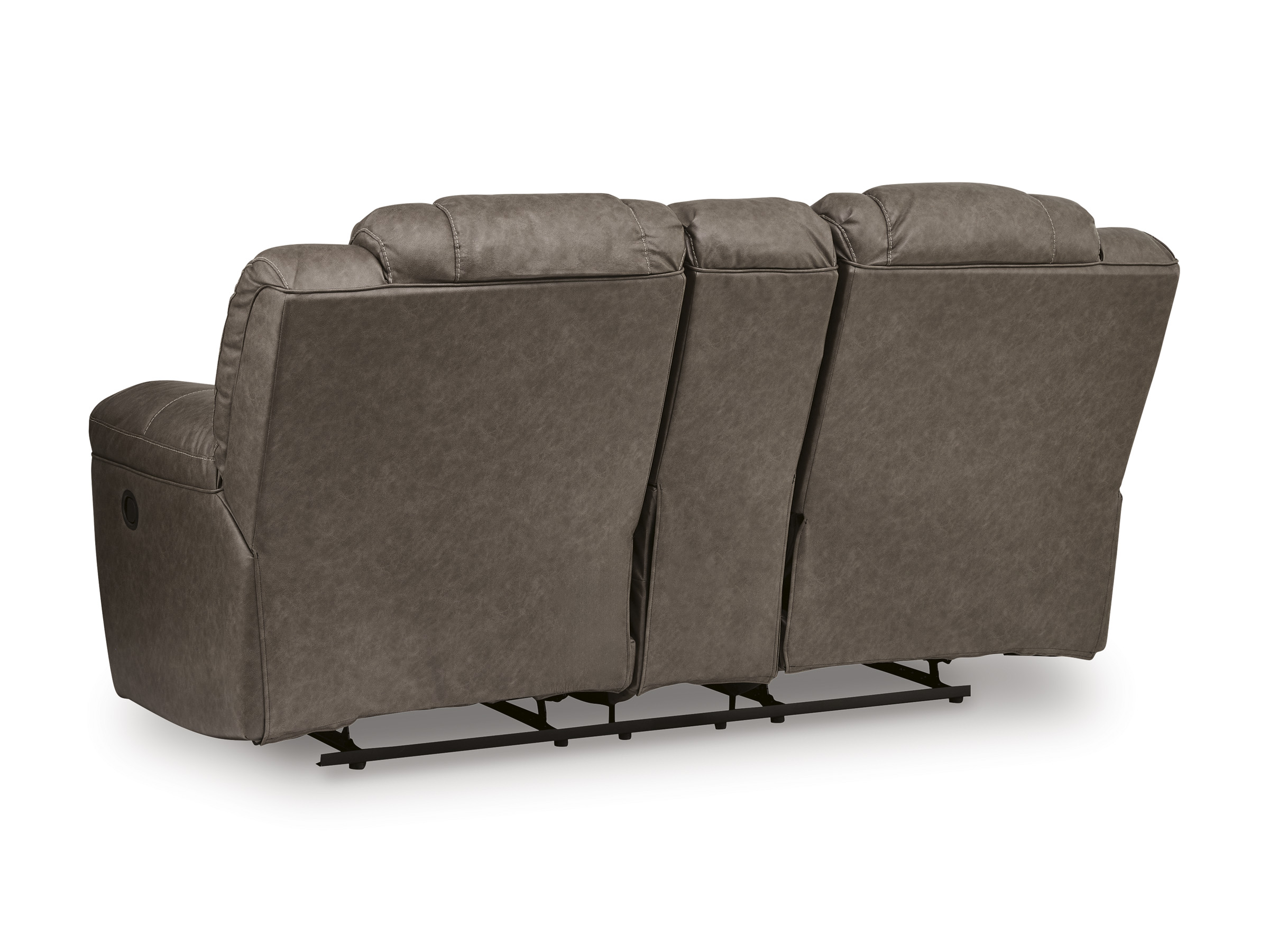 Lowilla Double Reclining Loveseat | Driftwood with Console
