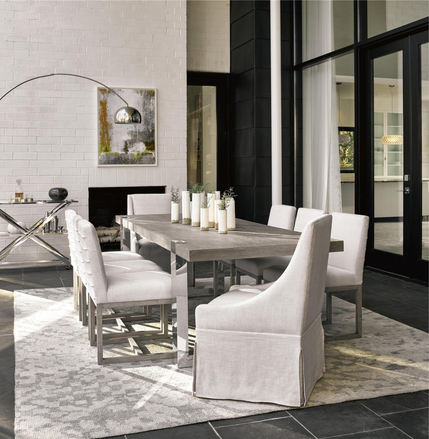 Townsend Polyester Castered Dining Chair